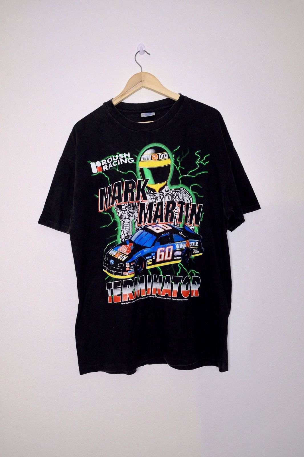 Hanes × NASCAR × Vintage Vintage 1990s NASCAR Mark Martin Terminator Graphic tee Size US XL / EU 56 / 4 - 1 Thumbnail
