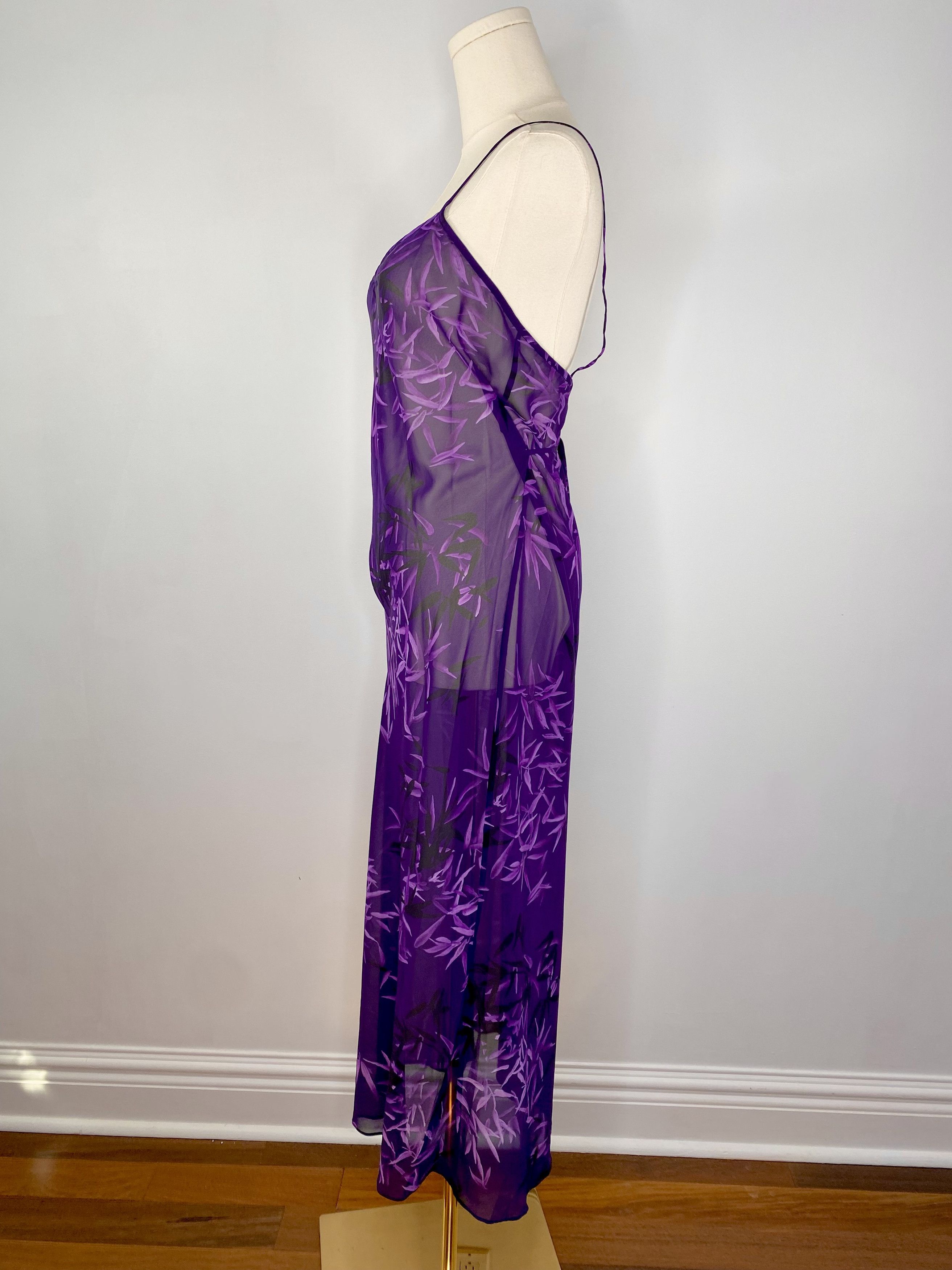 Calvin Klein Calvin Klein - Purple Sheer Nightgown Size ONE SIZE - 7 Thumbnail