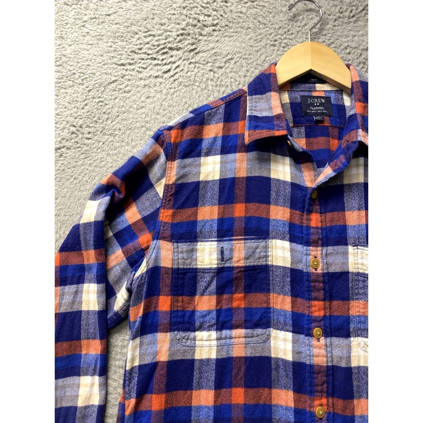 J.Crew J. Crew Button-Up Shirt Men M Multicolor Plaid Flannel Cotton Long Sleeve Button-Up Modern Casual Shirt Mens M Blue Coral Check Size US M / EU 48-50 / 2 - 4 Thumbnail