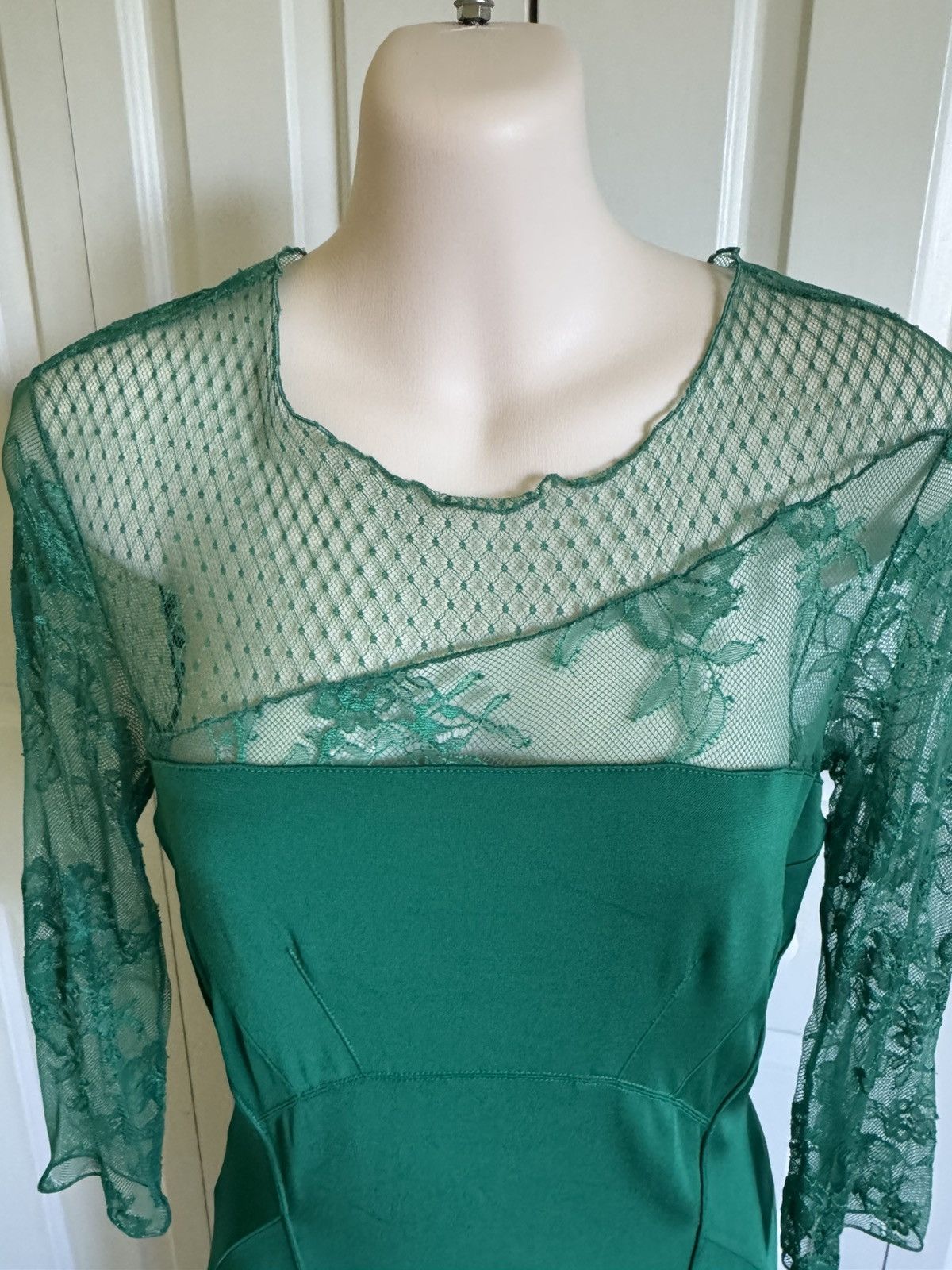 Blumarine BLUMARINE Green Jersey Bodycon Dress S Size M / US 6-8 / IT 42-44 - 3 Thumbnail
