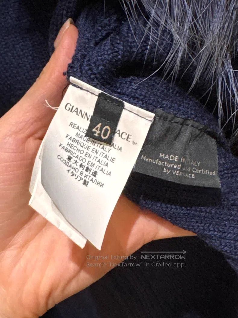 Versace Versace Blue wool blend coat Size XS / US 0-2 / IT 36-38 - 3 Thumbnail