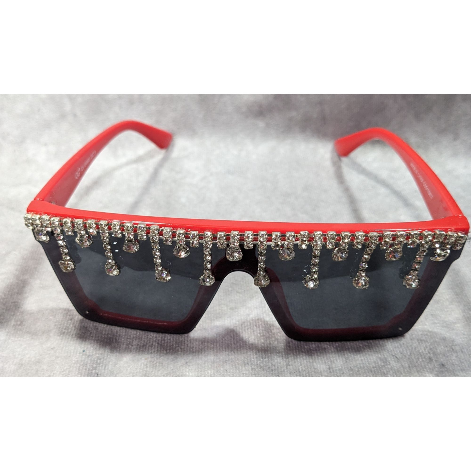 Other OG Party Rock Rhinestone Drop Red Square Sunglasses Size ONE SIZE - 1 Thumbnail