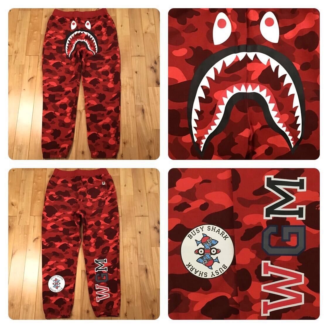 Bape BAPE Red camo shark sweat pants a bathing ape ★size M Size US 32 / EU 48 - 1 Thumbnail