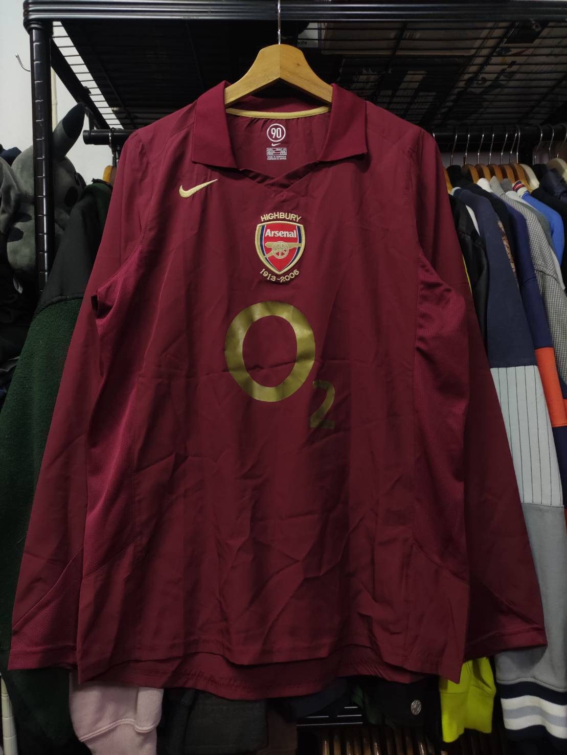 Nike Vtg 00's Arsenal Bergkamp No.10 " Farewell to Highbury " L/S Size US L / EU 52-54 / 3 - 1 Thumbnail