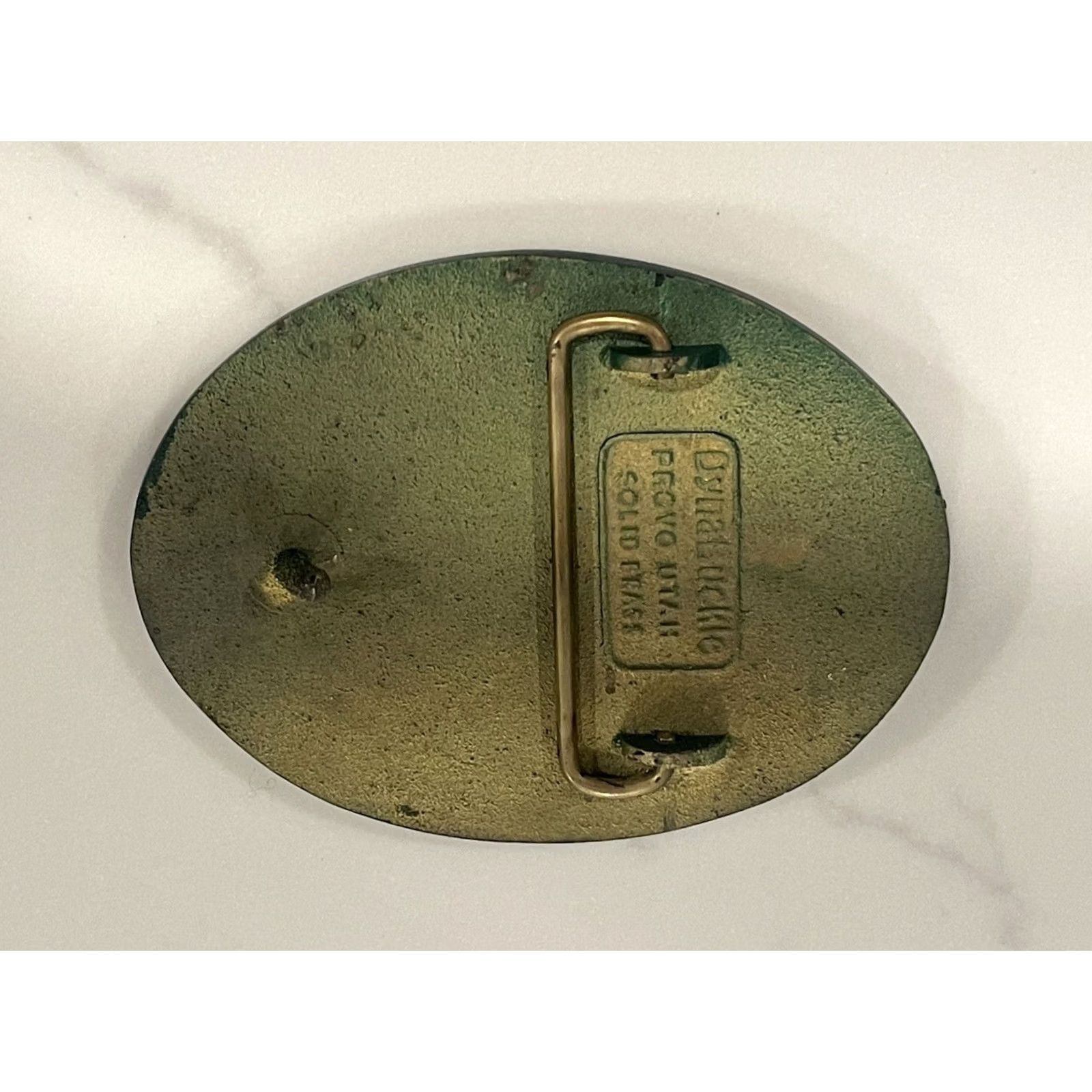 Vintage VINTAGE DynaBuckle Rockmount Research and Alloys Belt Buckle Solid Brass Provo 1980s Occupational Adult Unisex Size ONE SIZE - 3 Thumbnail