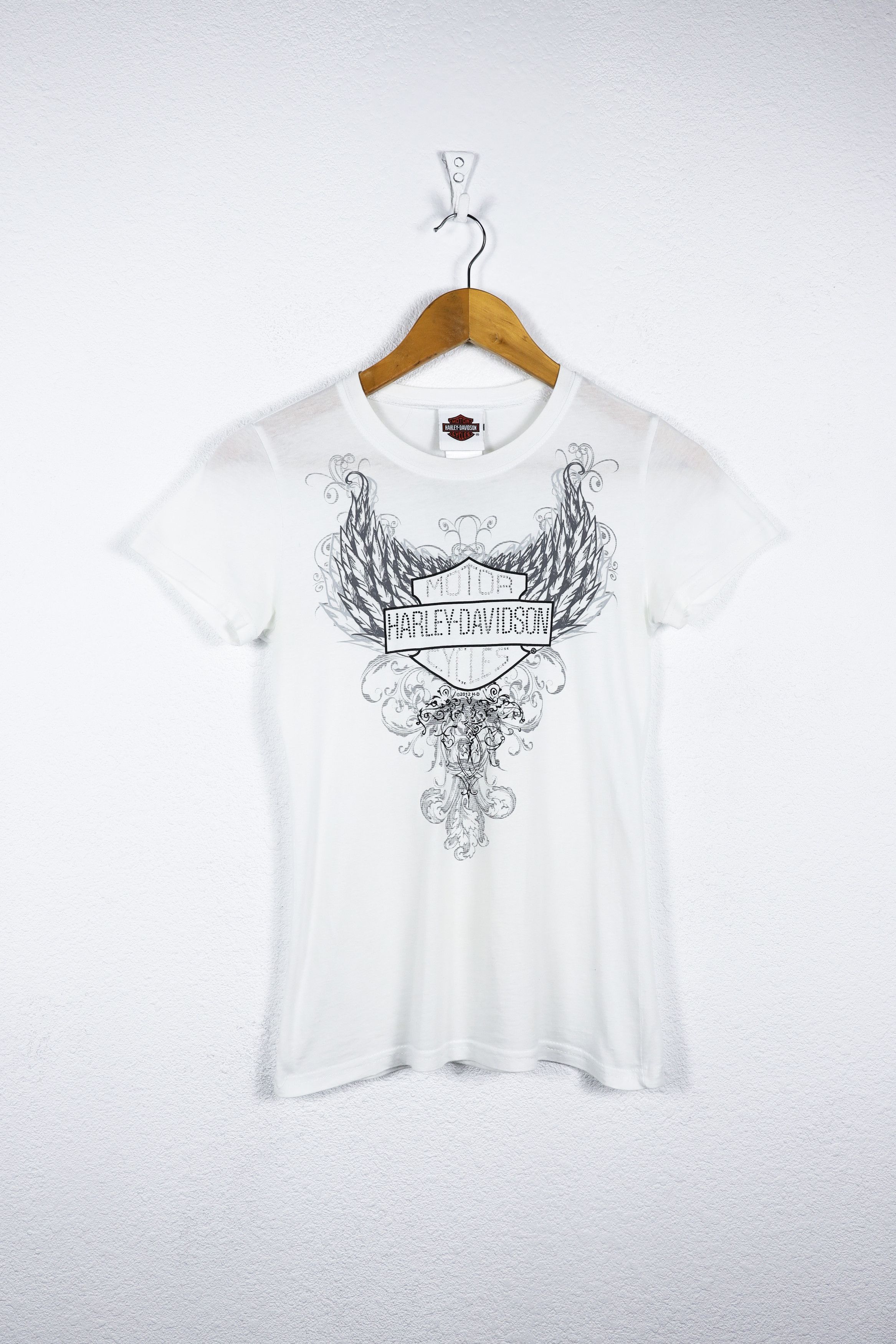 Harley Davidson Harley Davidson Embellished Rhinestone Logo Tee T-shirt Y2K Size S / US 4 / IT 40 - 1 Thumbnail