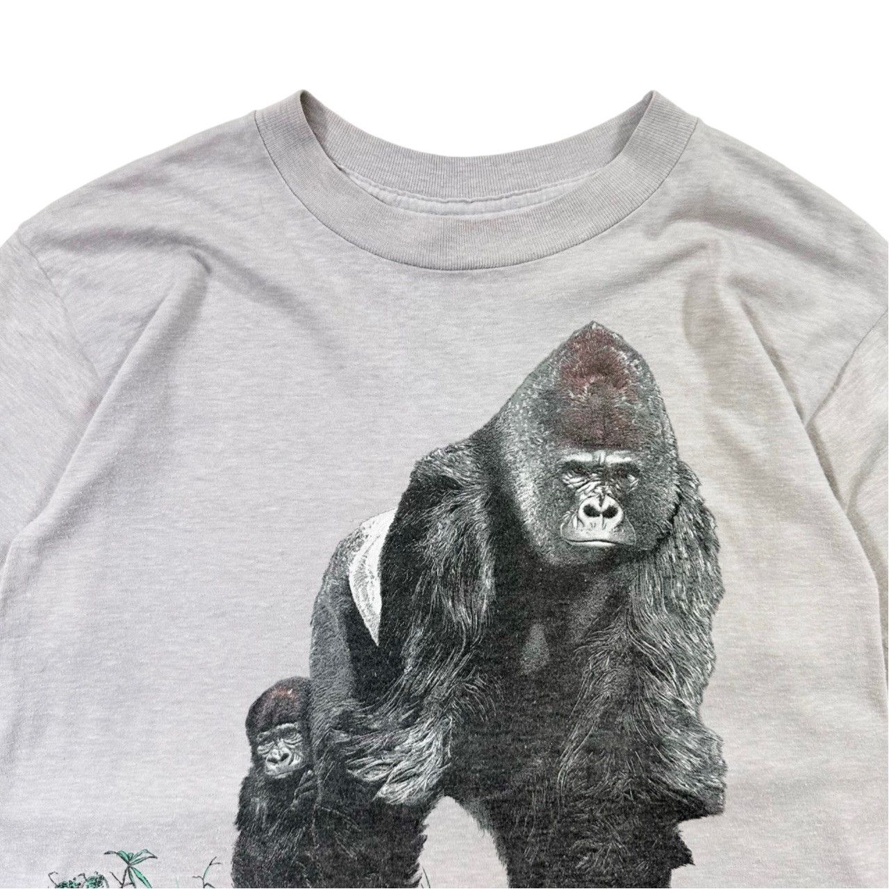 Vintage Vintage 80s Harlequin Gorillas Nature Graphic T Shirt Size US S / EU 44-46 / 1 - 2 Thumbnail