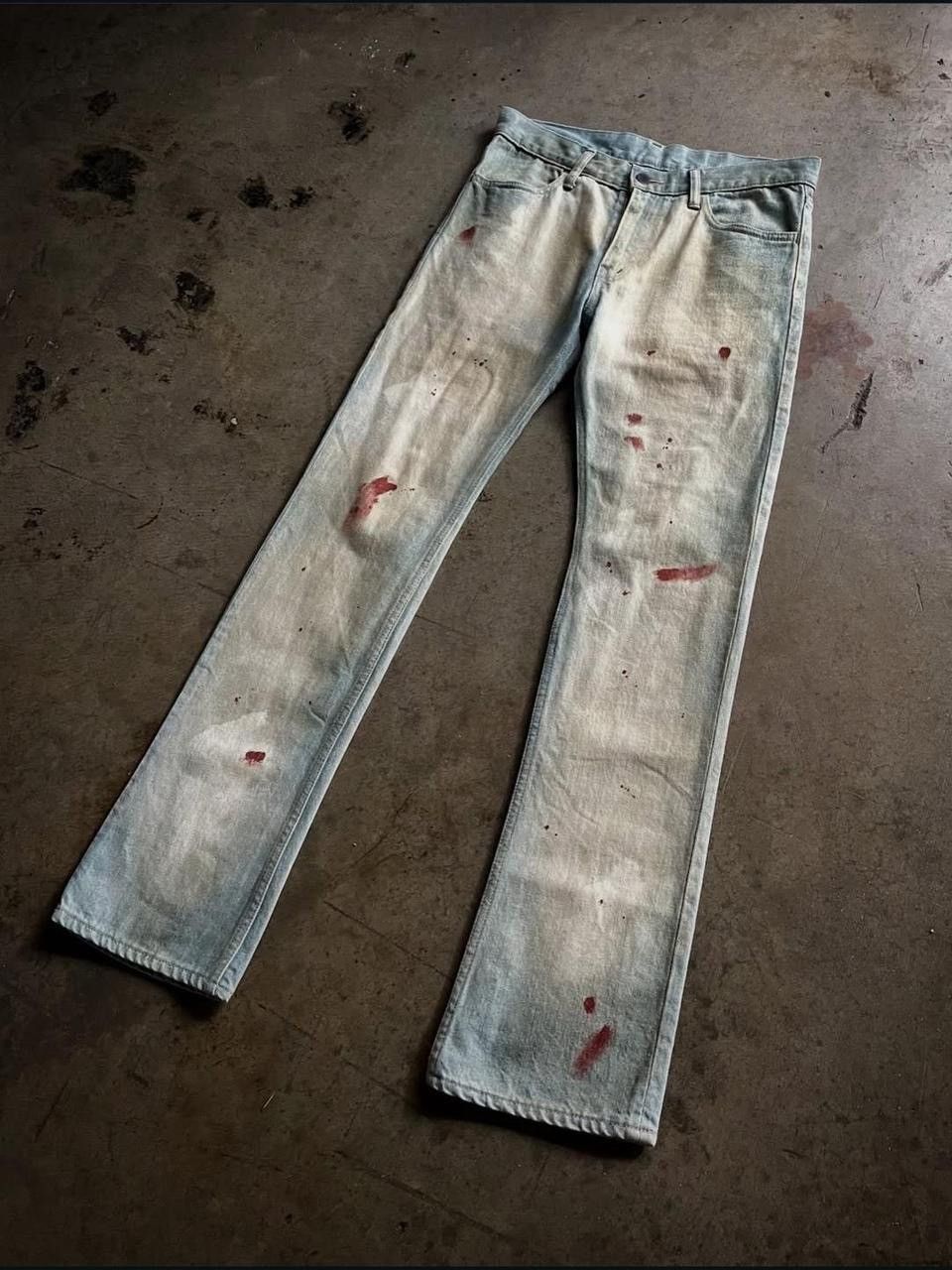 N.Hoolywood N.Hoolywood Blood Splatter Jeans Size US 29 - 2 Thumbnail