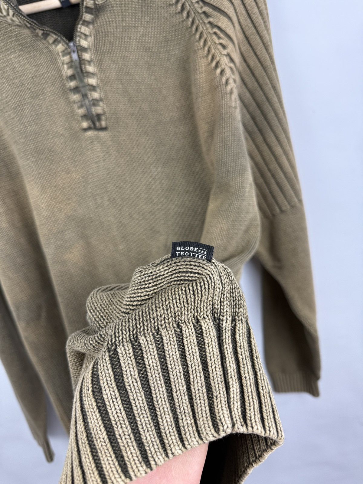Globe-Trotter 🇺🇸Vtg 90s Globe Trotter Military Faded Sweaters Kapital Style Size US L / EU 52-54 / 3 - 9 Thumbnail