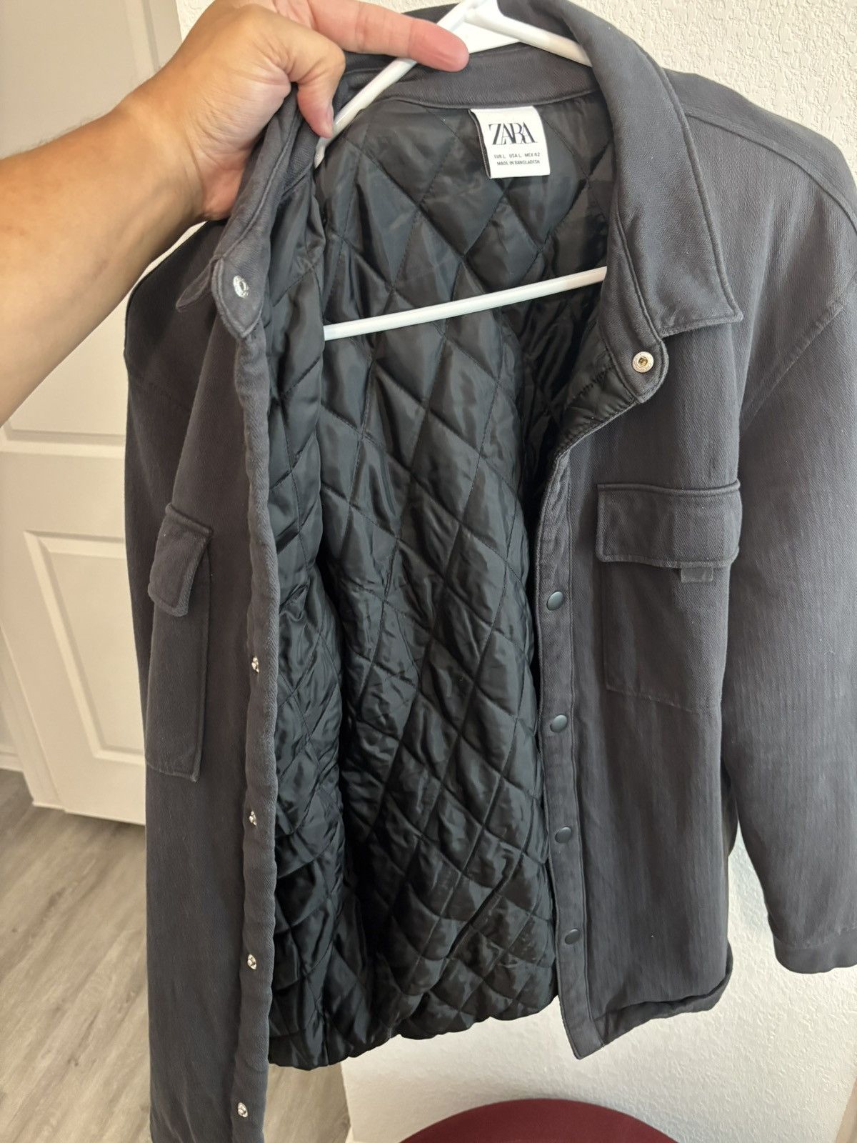 Zara Zara charcoal grey jacket Size US L / EU 52-54 / 3 - 3 Thumbnail