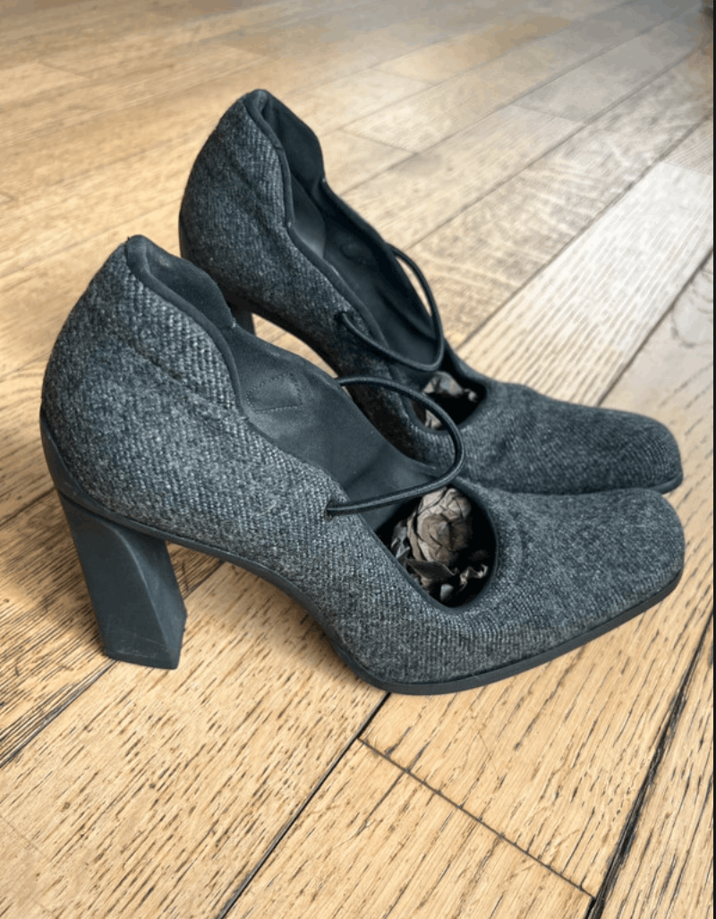 Shoes Fw 1998 Heels Sandals Leather Vintage Miu Miu in Black, Women's (Size 6)