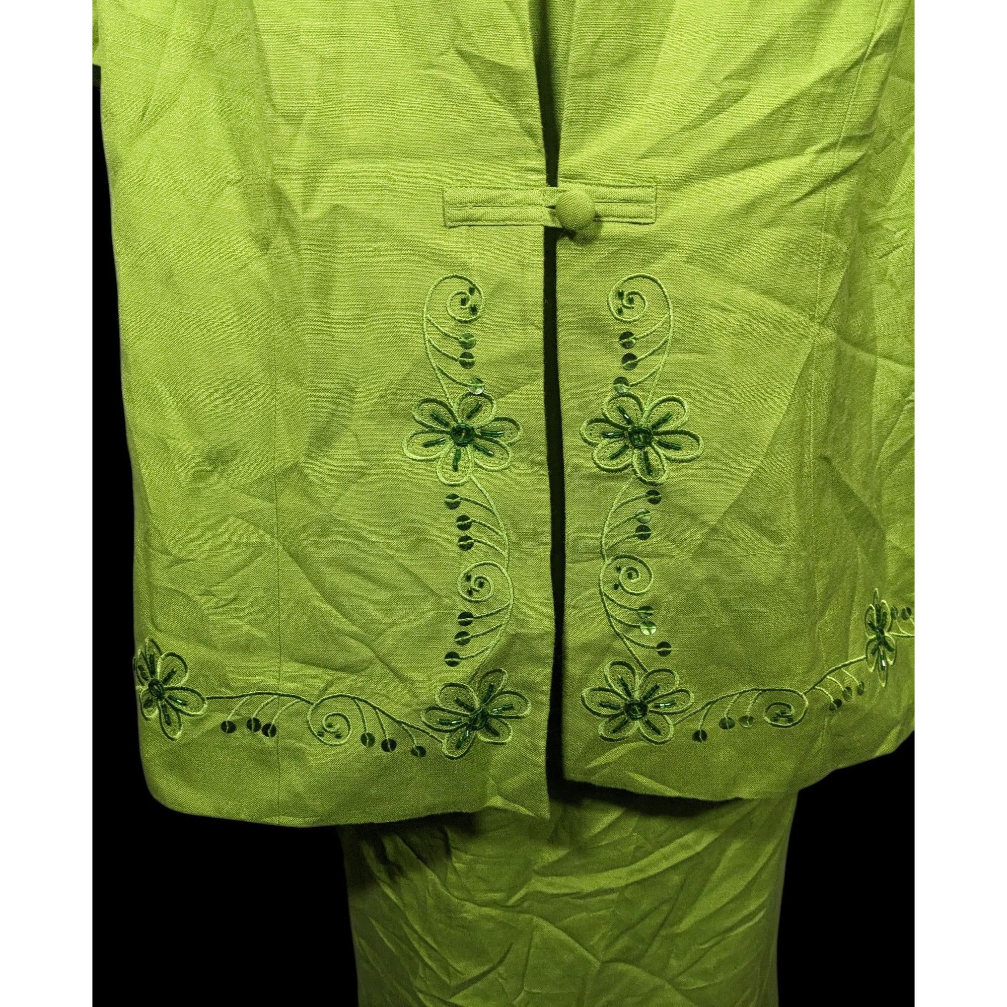 Other Vintage Jessica Howard Woman Green Floral Dress And Jacket S Size XL / US 12-14 / IT 48-50 - 12 Thumbnail