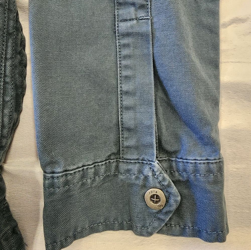 Original Paperbacks OPB Men's Slate Utilitarian Zip/Snap Front Corduroy Collar Size US M / EU 48-50 / 2 - 6 Thumbnail