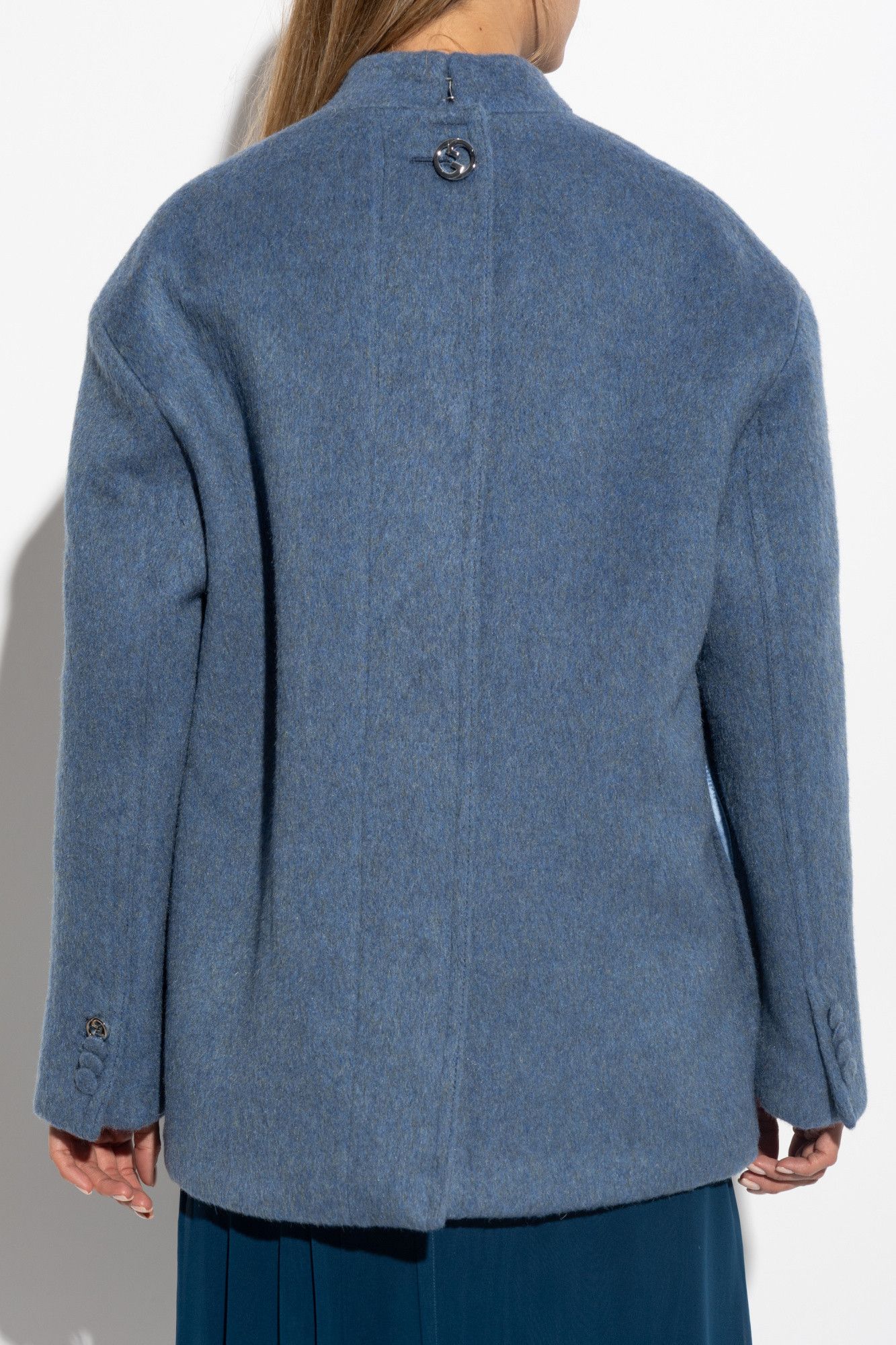 Gucci o1la5ras0526 Wool Mohair Jacket in Blue Size L / US 10 / IT 46 - 4 Thumbnail