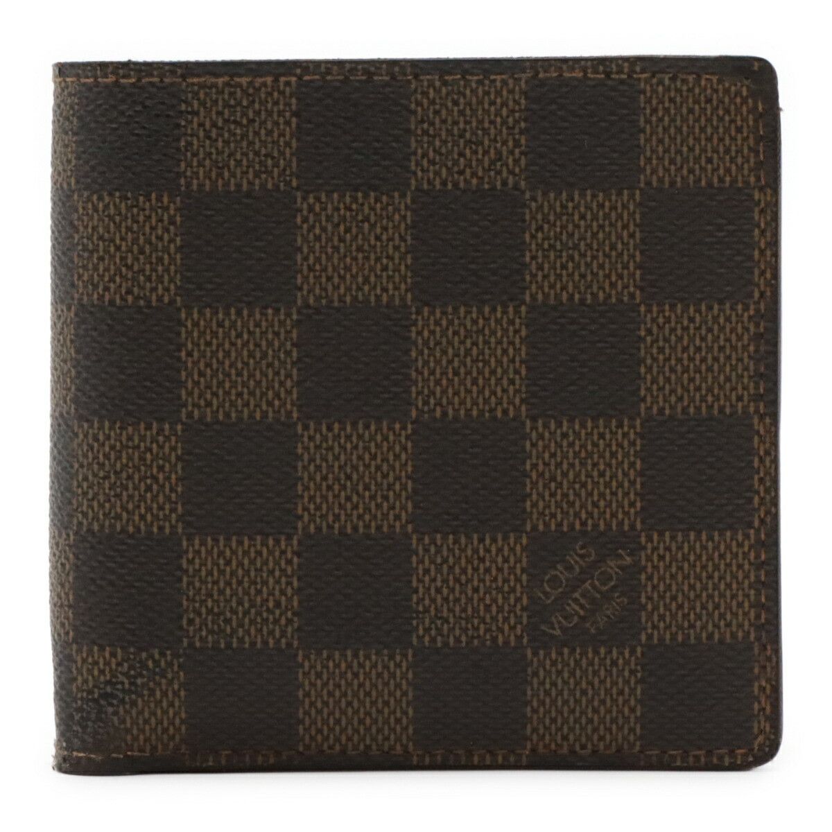 Louis Vuitton Louis Vuitton Louis Vuitton Portefeuille Marco Damier Wallet Textile Short Wallet N61675 DUTY FREE for USA Size ONE SIZE - 1 Thumbnail
