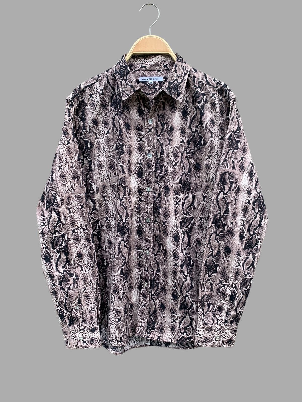 image of If Six Was Nine x Le Grande Bleu L G B Semantic Design Snake Skin Print Shirt Supreme Style in Snak