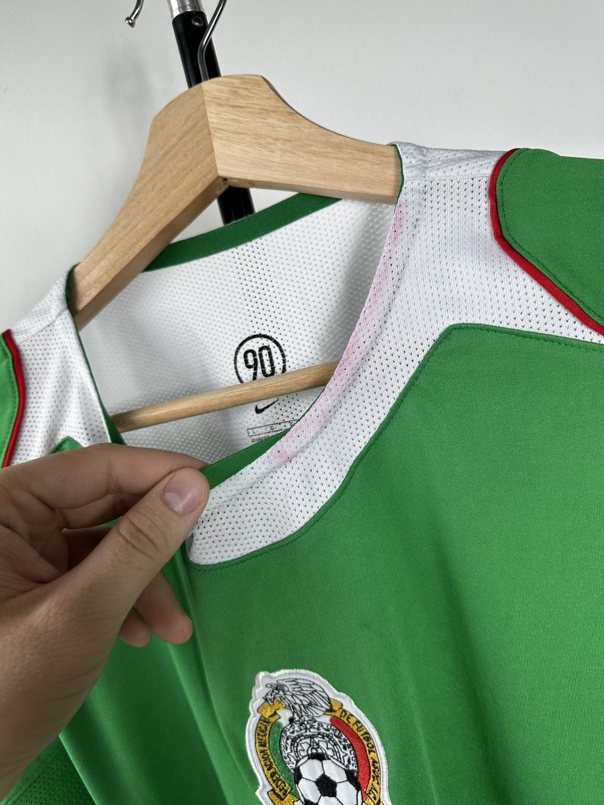 Nike Vintage Mexico 2004-06 Home Jersey Nike Total 90 T90 Size L Size US L / EU 52-54 / 3 - 5 Thumbnail