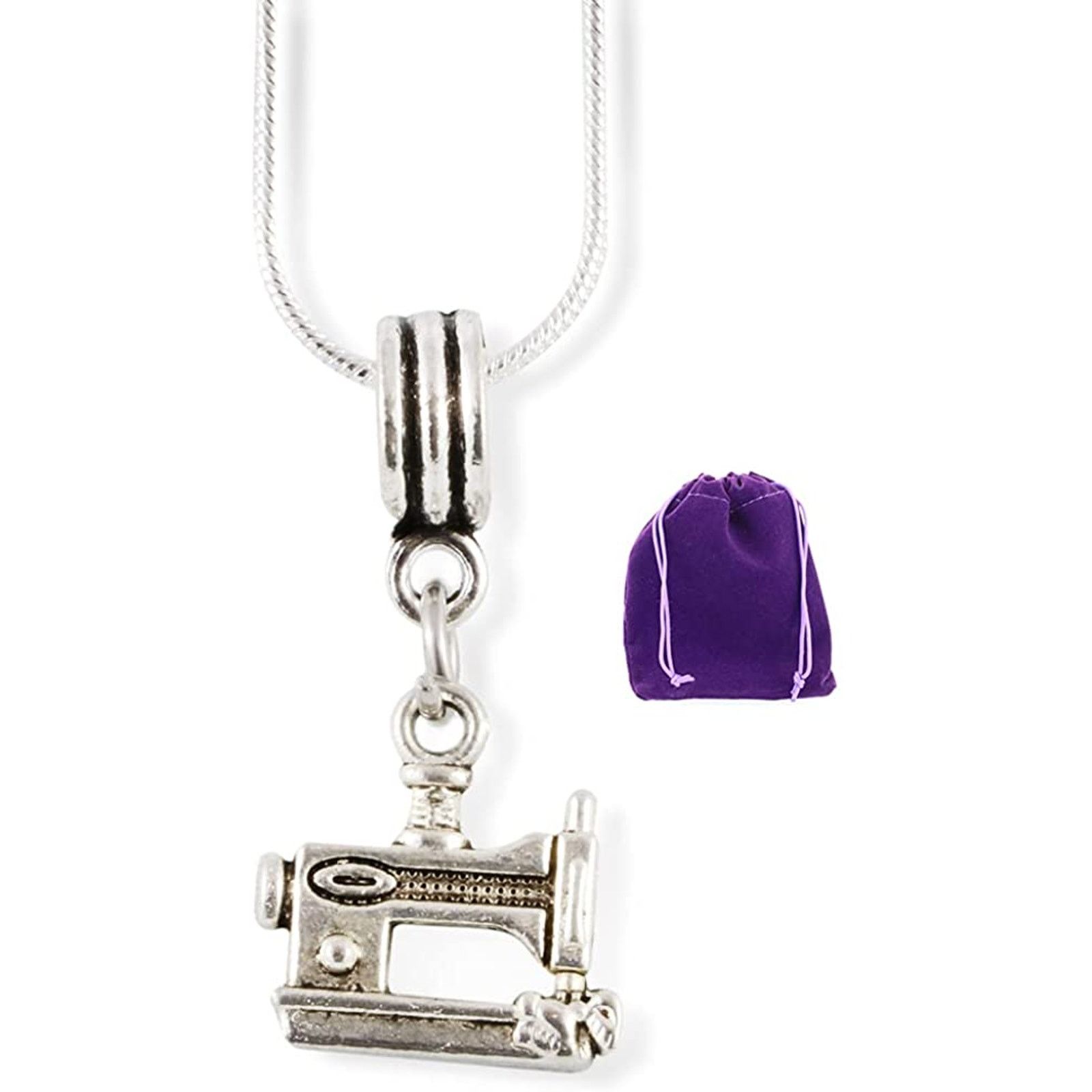& Other Stories Sewing Machine Necklace Seamstress Sew Hobby Pendant Size ONE SIZE - 1 Thumbnail