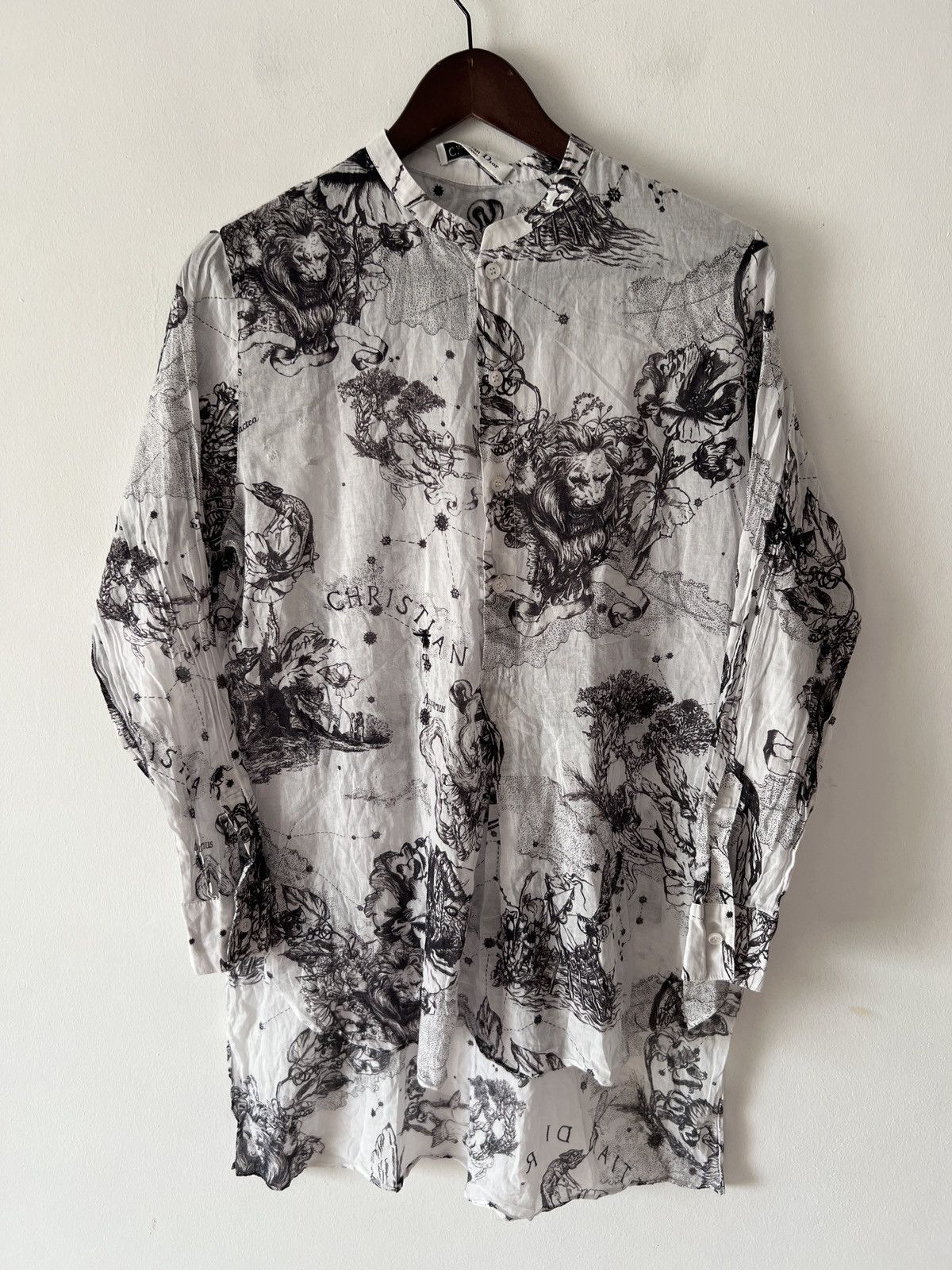 Dior 🔥🔥 Christian Dior White Zodiac Blouse Size M / US 6-8 / IT 42-44 - 1 Thumbnail