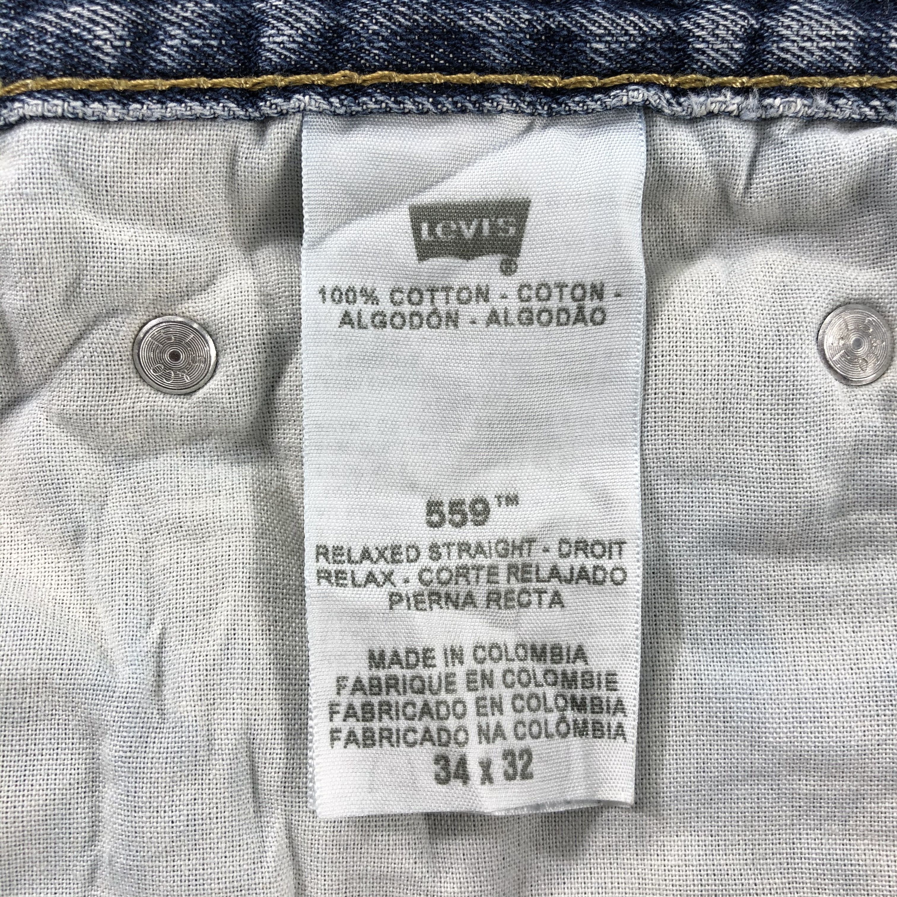 Levi's Vintage Blue Wash Levis 559 Jeans-J2670 Size US 34 / EU 50 - 11 Thumbnail