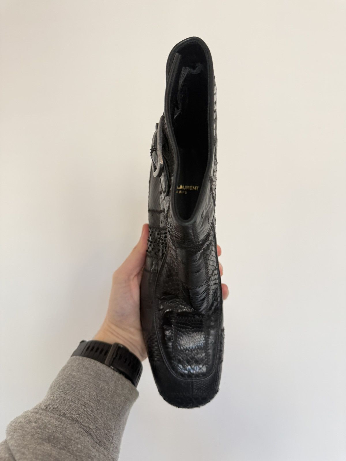 Saint Laurent Paris Saint Laurent Miles Python snakeskin boots Size US 7 / EU 40 - 3 Thumbnail