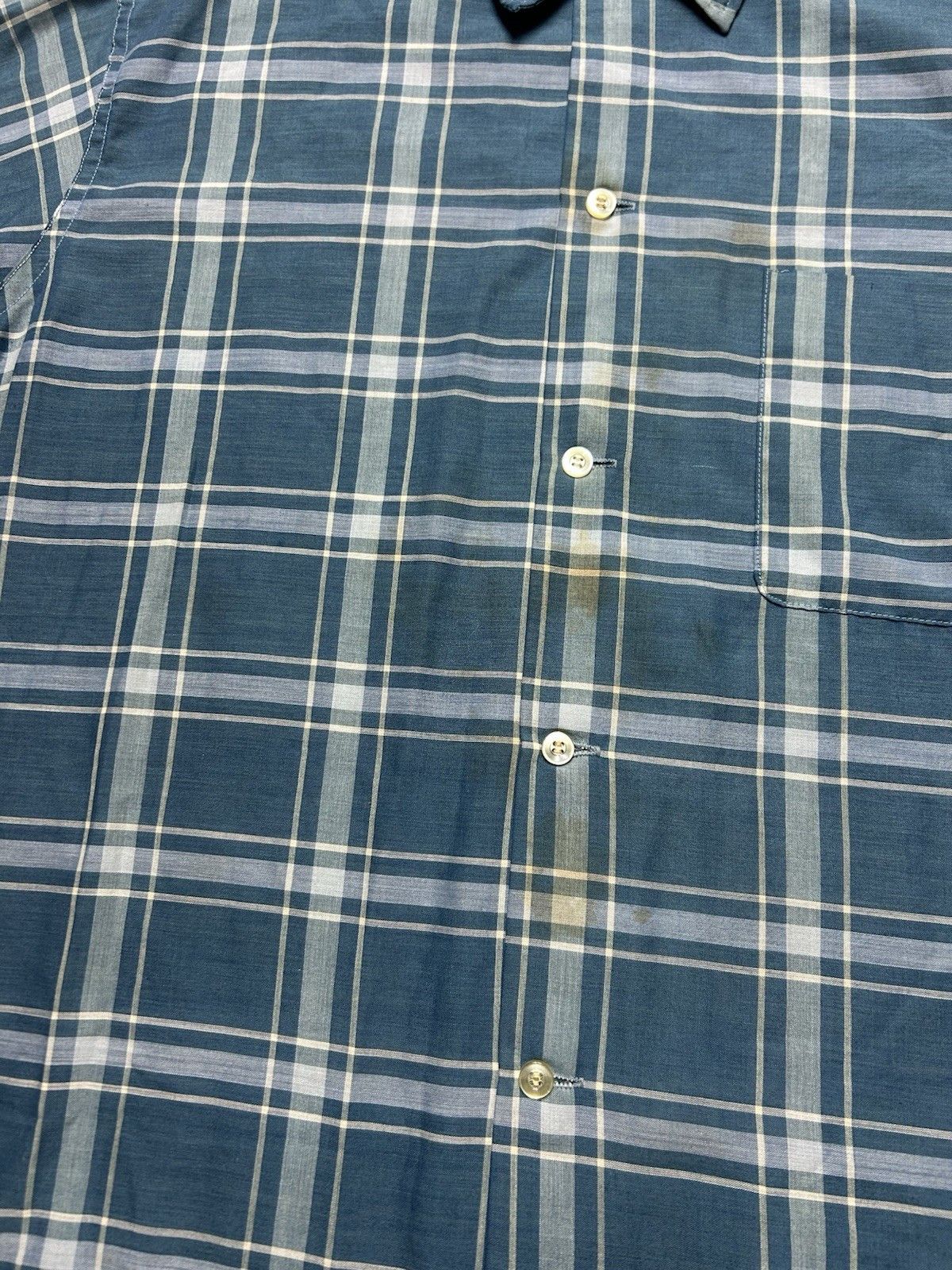 Vintage Vtg 1960s button shirt poly cotton lightweight plaid large Size US L / EU 52-54 / 3 - 2 Thumbnail