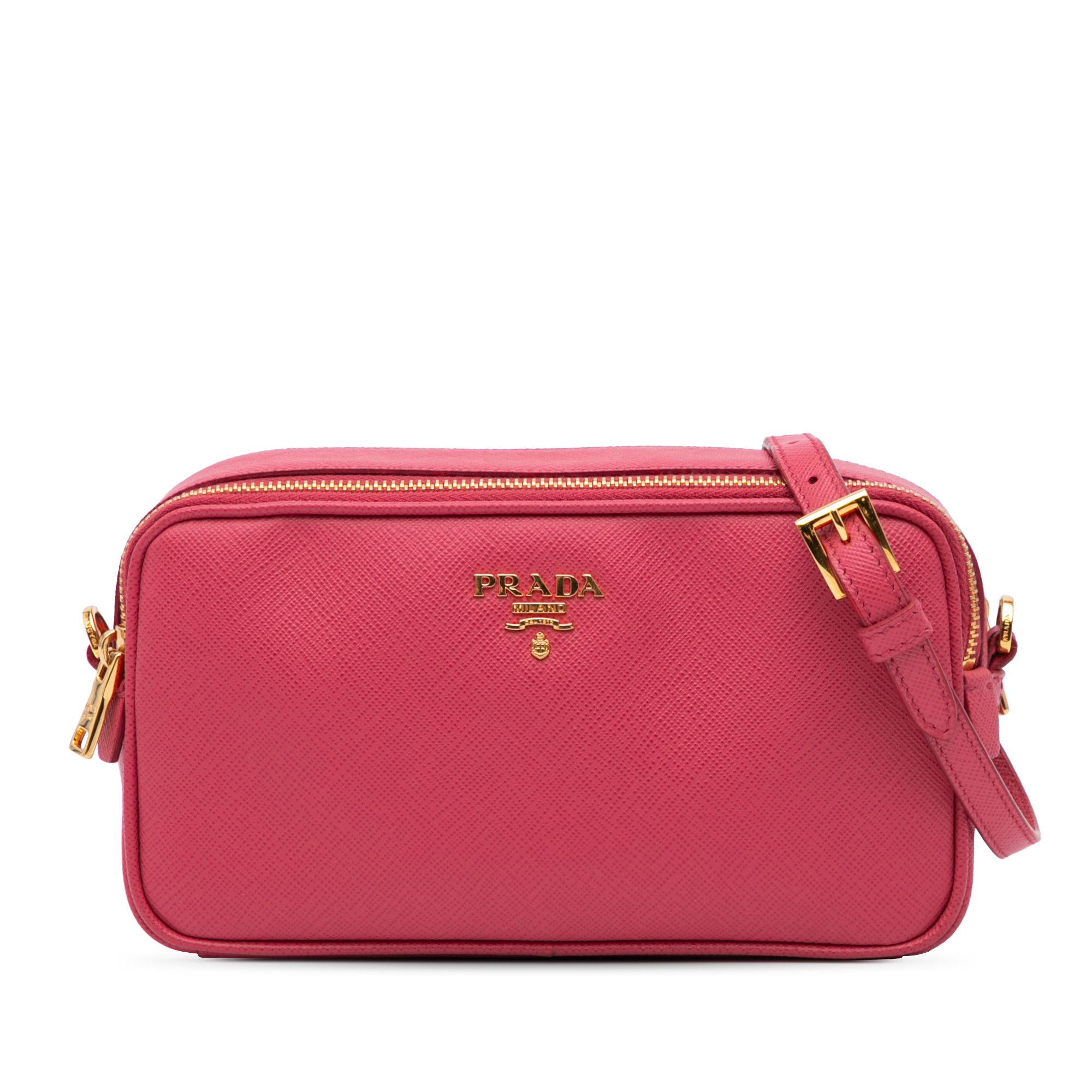 Prada Mini Saffiano Camera Bag in Pink, Women's