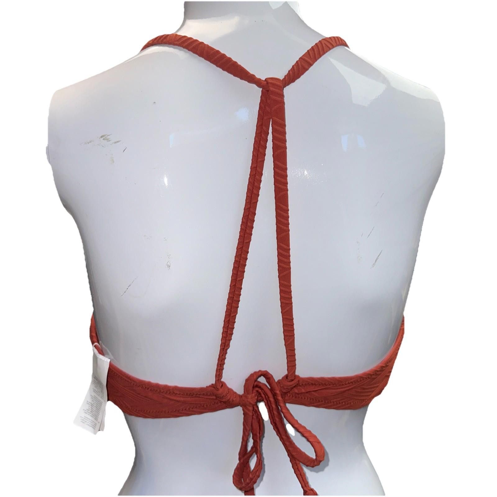 Other Nwt Cupshe Textured Orange Squares Bikini Top Womens Size L Size ONE SIZE - 3 Thumbnail