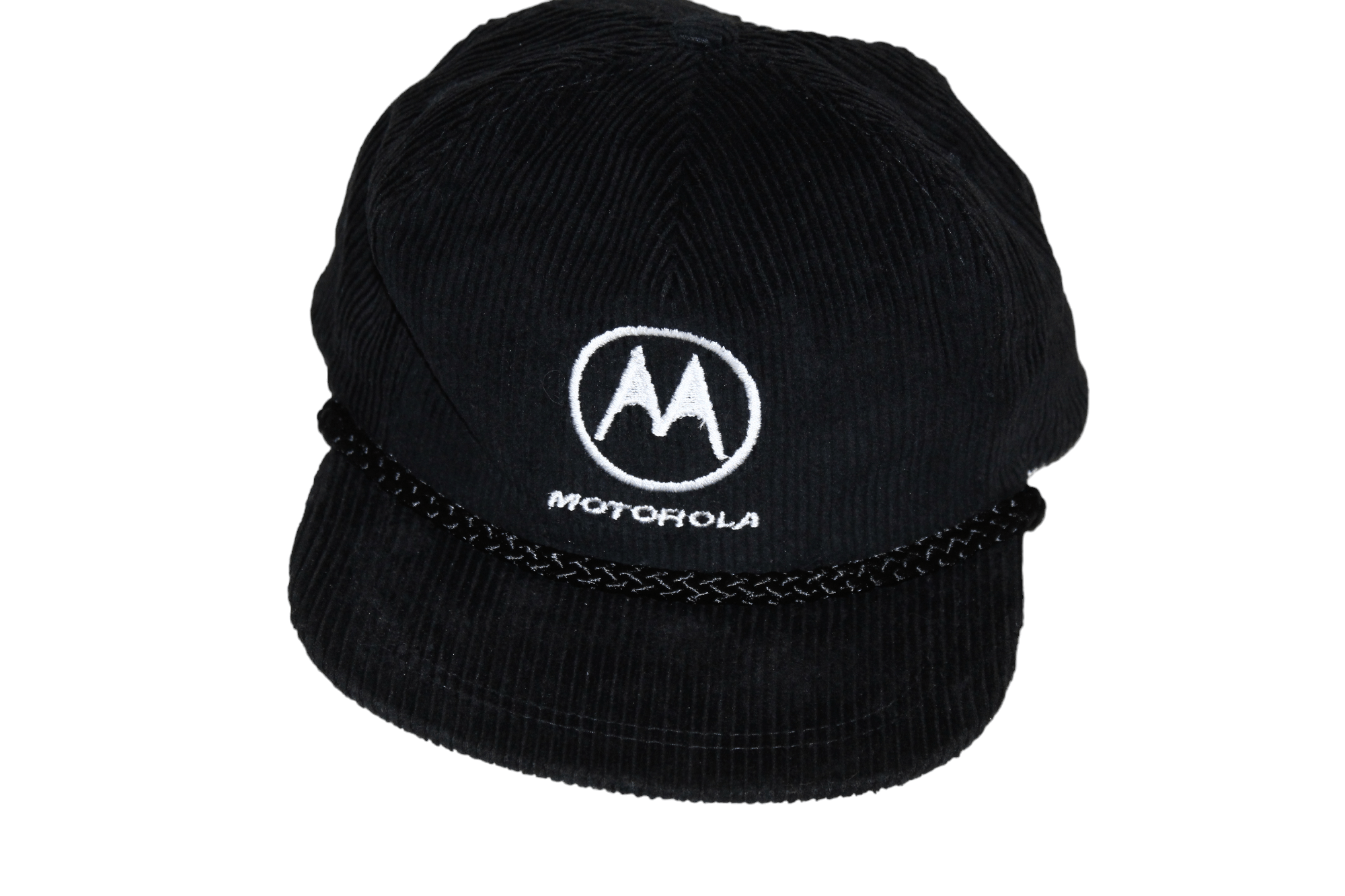 Motorola RARE💥 90s Motorola logo embroidery corduroy trucker hat Size ONE SIZE - 2 Thumbnail