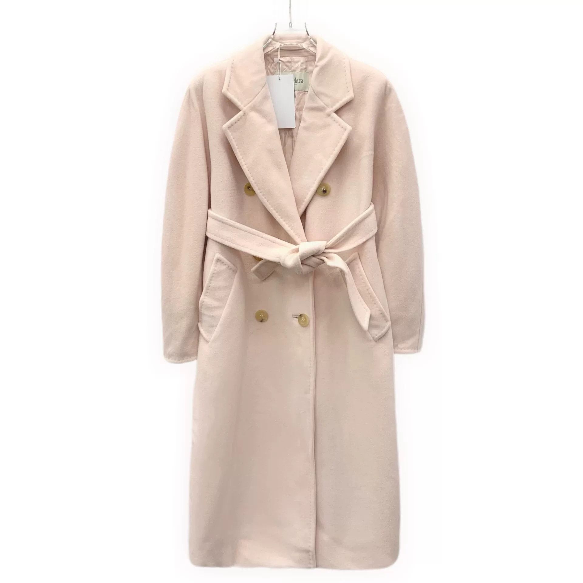 Max Mara maxmara pink wool double-breasted coat Size US XXS / EU 40 - 1 Thumbnail
