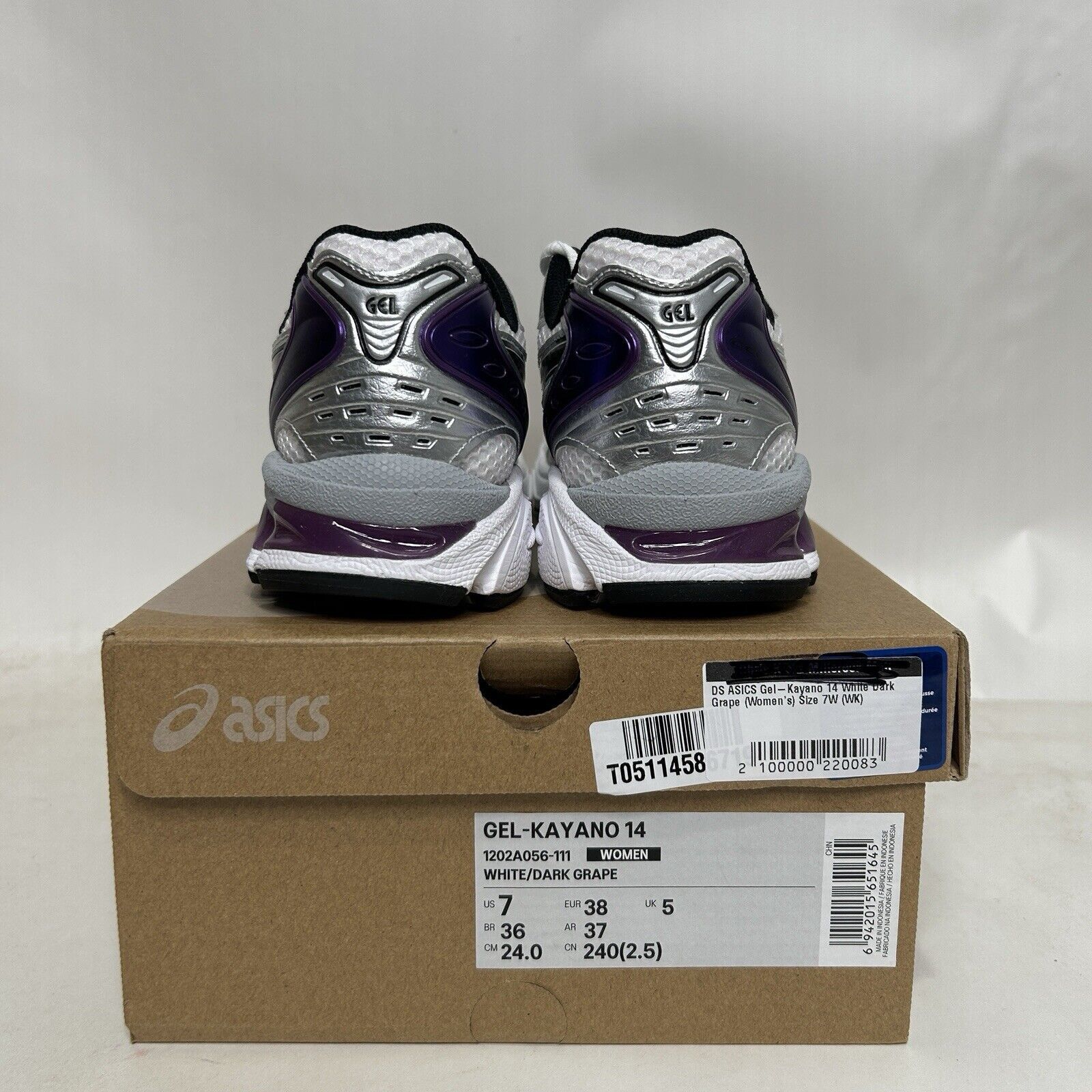 Asics ASICS Gel Kayano 14 WMNS “Silver White Dark Grape” 2024 Size US 7 / IT 37 - 4 Thumbnail