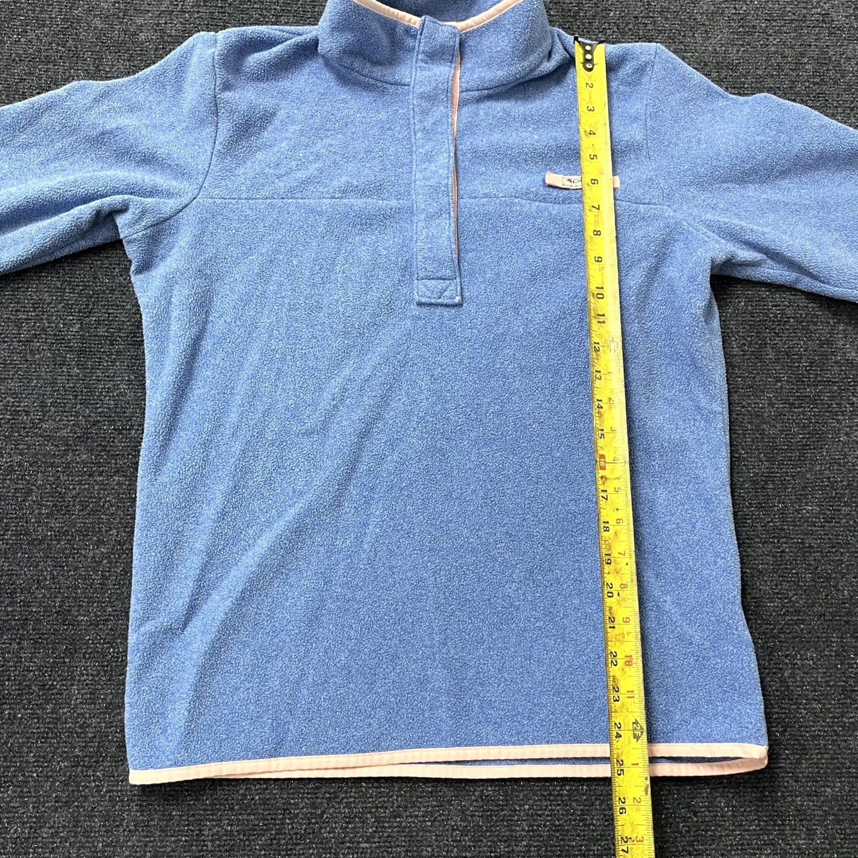 Vintage VINTAGE? No. Columbia Fleece Pullover Jacket Womens L Blue Pink Trim Quarter Snap Outdoor Ski Size L / US 10 / IT 46 - 5 Thumbnail