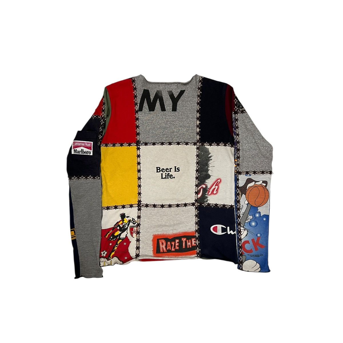 Number (N)ine AW02 Number (N)ine “Nowhere Man” Patchwork Longsleeve Shirt Size US L / EU 52-54 / 3 - 2 Thumbnail