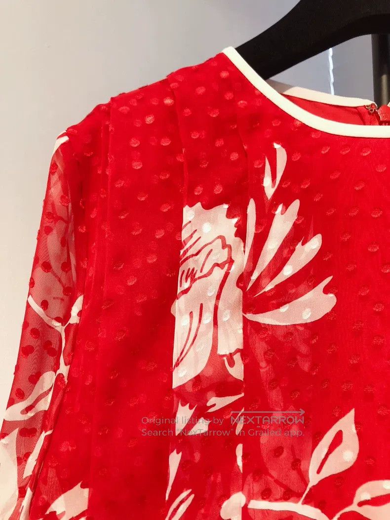 Fendi Fendi Heavy Polka Dot Embroidered Silk Printed Dress Size XS / US 0-2 / IT 36-38 - 3 Thumbnail
