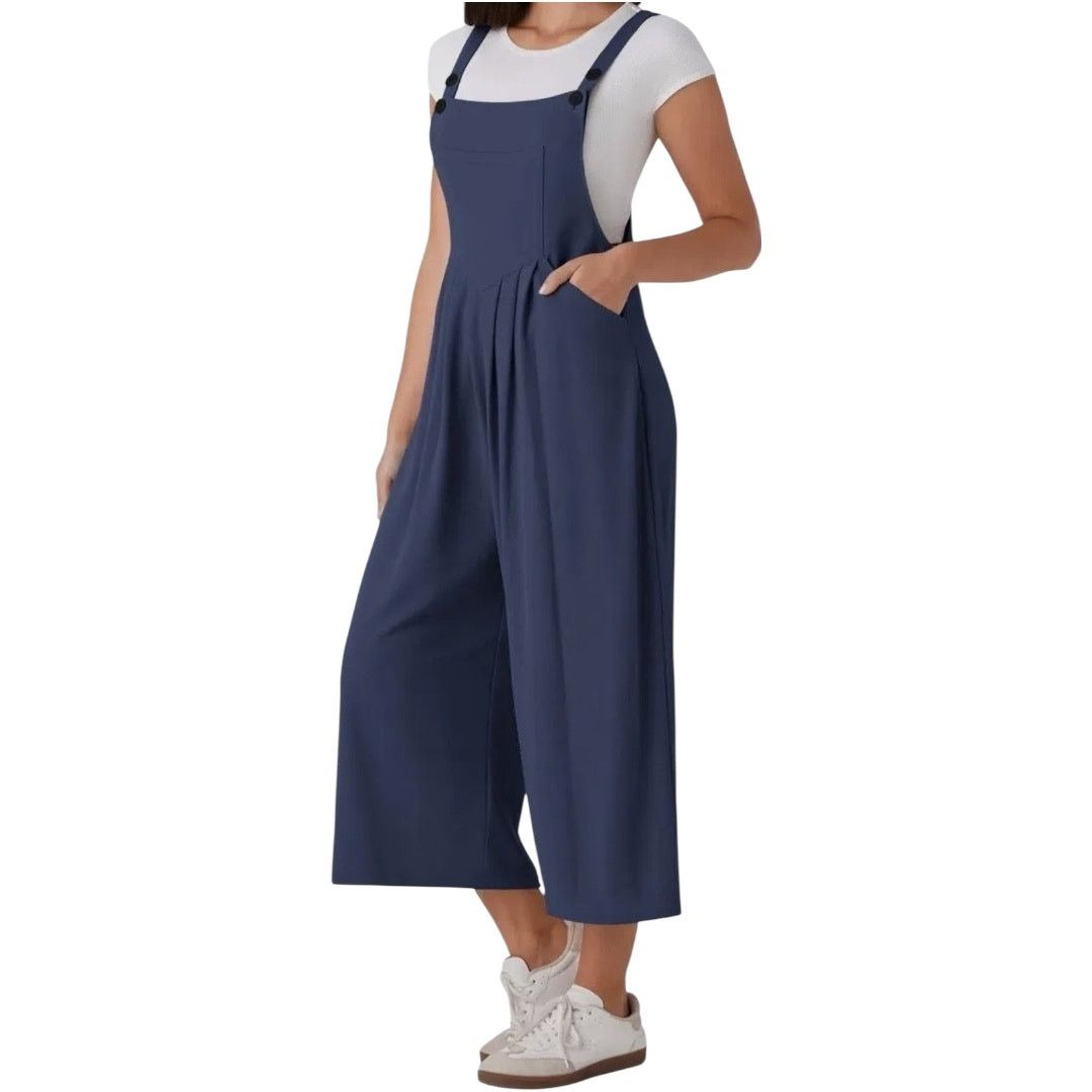 Other Halara Adjustable Button Pockets Waffle Overalls Blue XL NWT Size 40" / US 18 - 1 Thumbnail