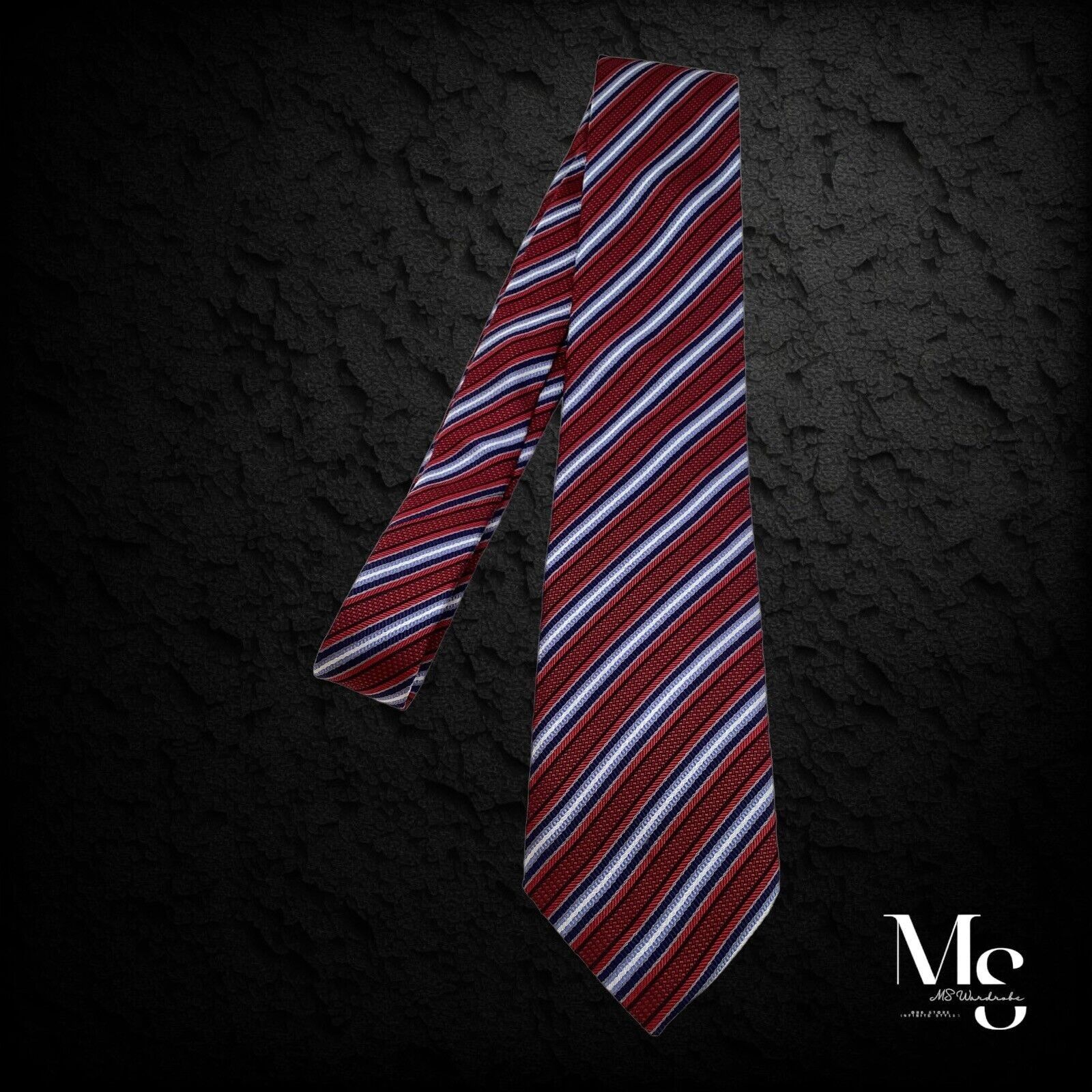 Other JZ RICHARDS Purple Striped Luxury Silk Tie Hand Made In USA Size ONE SIZE - 6 Thumbnail