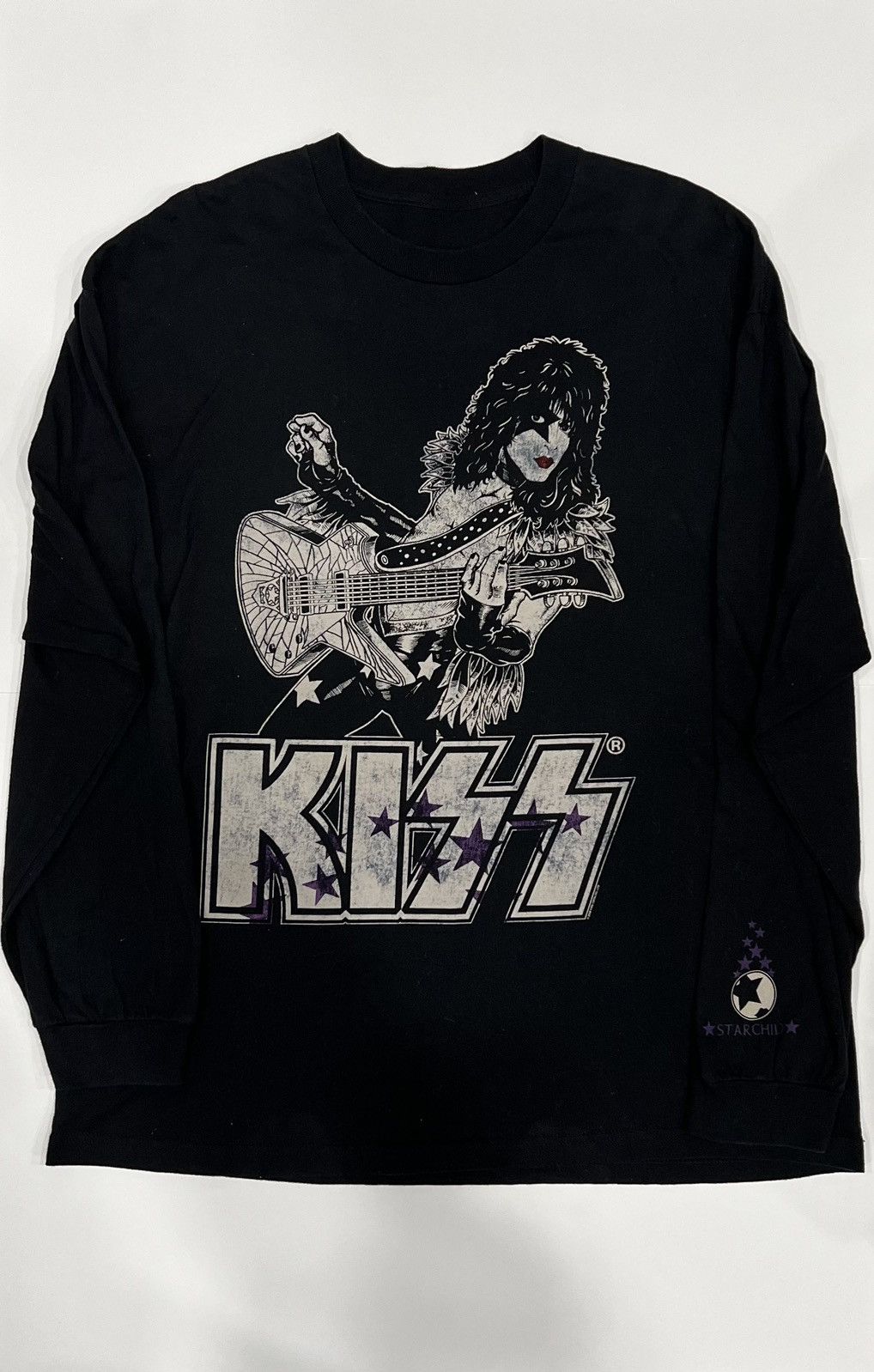 Image of Vintage Kiss Long Sleeve Shirt in Black, Men's (Size XL)