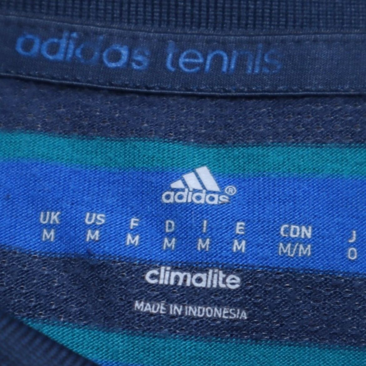 Adidas Adidas Tennis Climalite Polo Shirt Striped Blue M Men Shirt Size US M / EU 48-50 / 2 - 5 Thumbnail