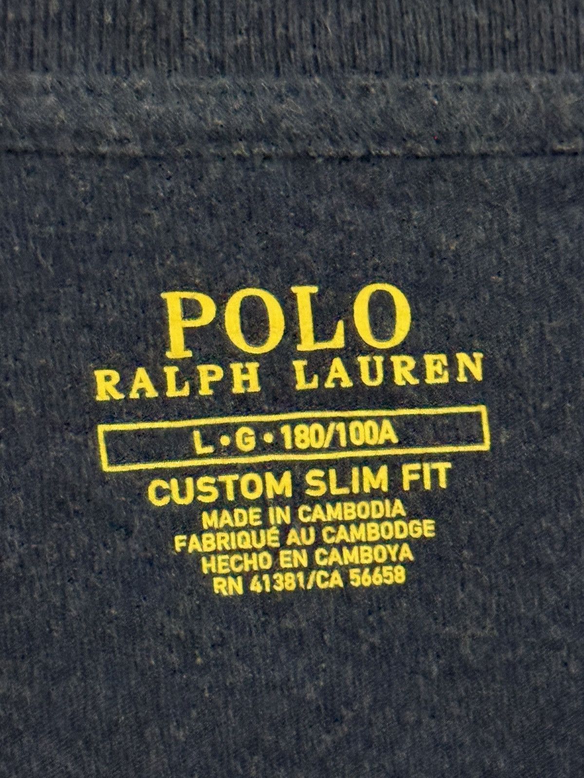 Polo Ralph Lauren Polo Ralph Lauren Classic Logo Slim Fit Navy White Tee Size US L / EU 52-54 / 3 - 3 Thumbnail