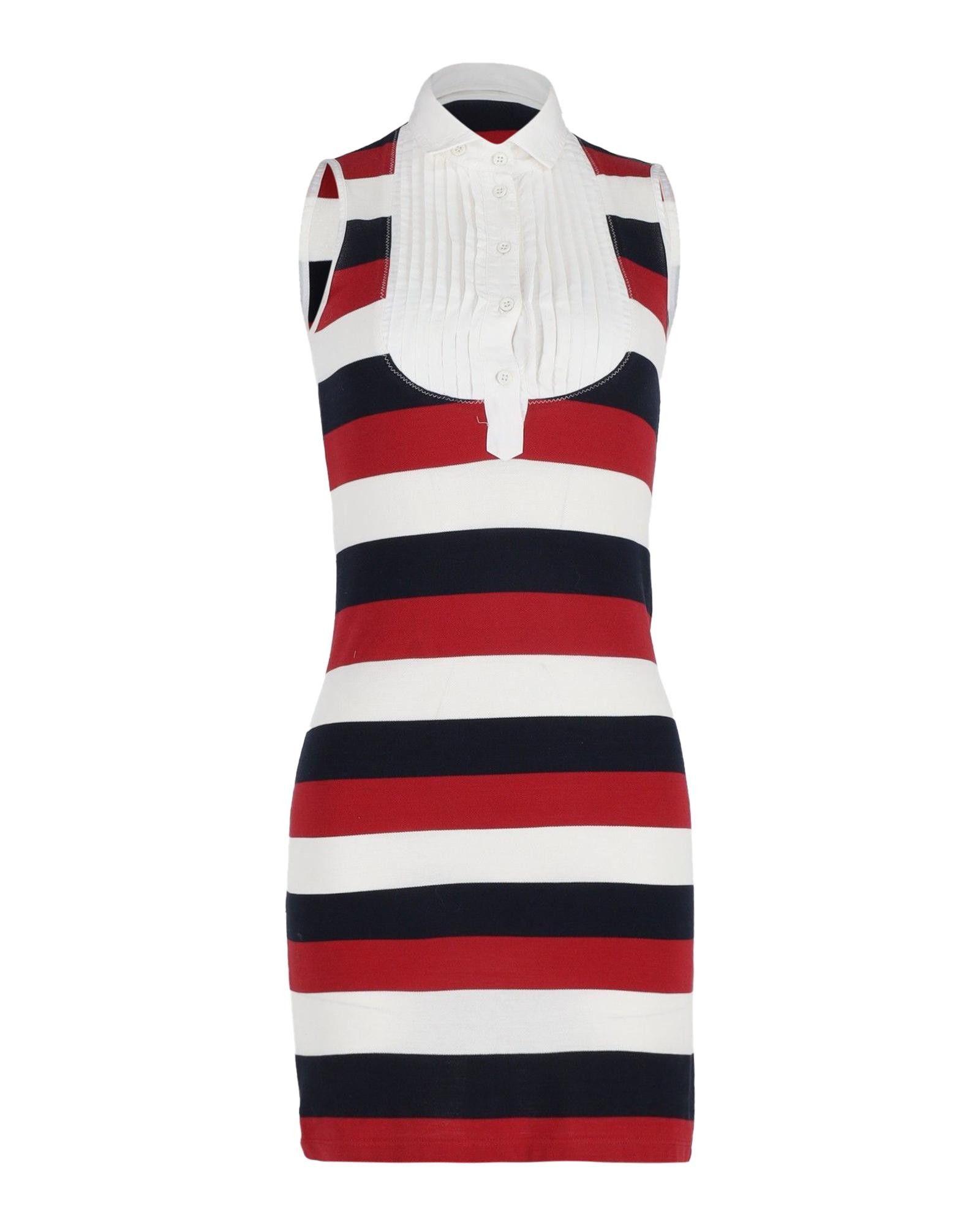 image of Dolce Gabbana Multicolor Striped Cotton Mini Dress By Dolce & Gabbana, Women's (Size Small)