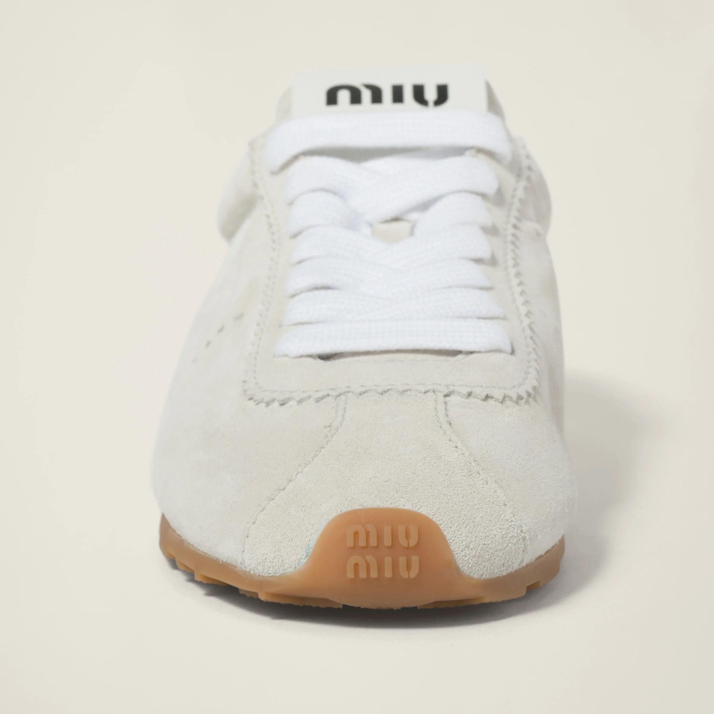 Miu Miu o1B3y1r0526 Suede Sneakers in Grey Size US 7 / IT 37 - 4 Thumbnail