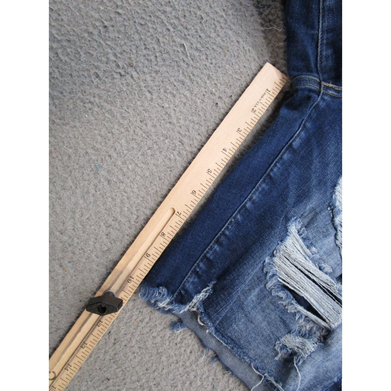 Vintage KanCan Bermuda Shorts Denim 5-Pocket Blue Size 33 Womens Casual Summer Size 24" / US 00 / IT 34 - 5 Thumbnail
