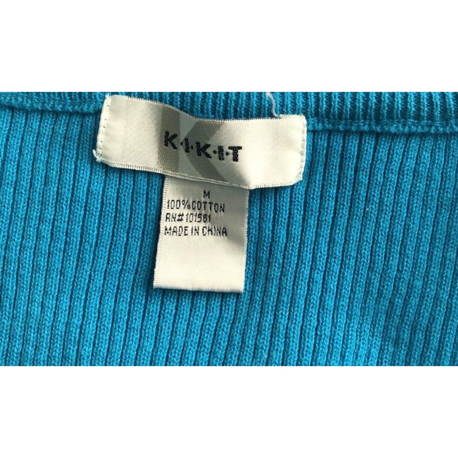 Vintage VINTAGE Kikit Sweater Sleeveless Ribbed Knit Top Tank Blue Stripe M Women’s Boho 90s Y2K Vintage Size M / US 6-8 / IT 42-44 - 5 Thumbnail