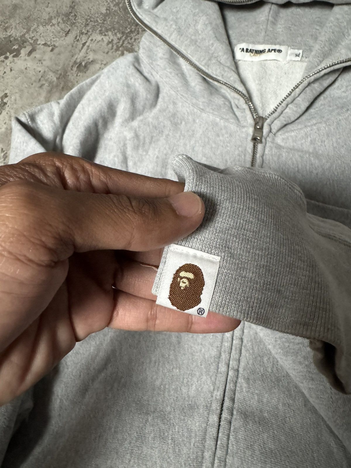 Bape VINTAGE BABY MILO BY BATHING APE GREY HOODIE WITH ZIPER Size US XL / EU 56 / 4 - 9 Thumbnail