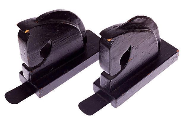 Designer Rustic Horse's Head Bookends Size ONE SIZE - 3 Thumbnail