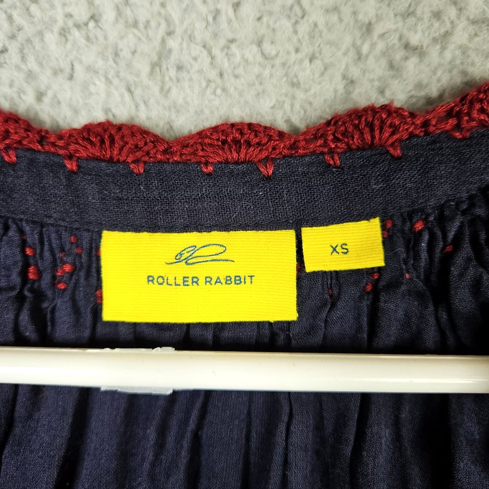 Vintage Roberta Roller Rabbit Women's Navy Long Sleeve Oditi Dress XS Size XS / US 0-2 / IT 36-38 - 4 Thumbnail