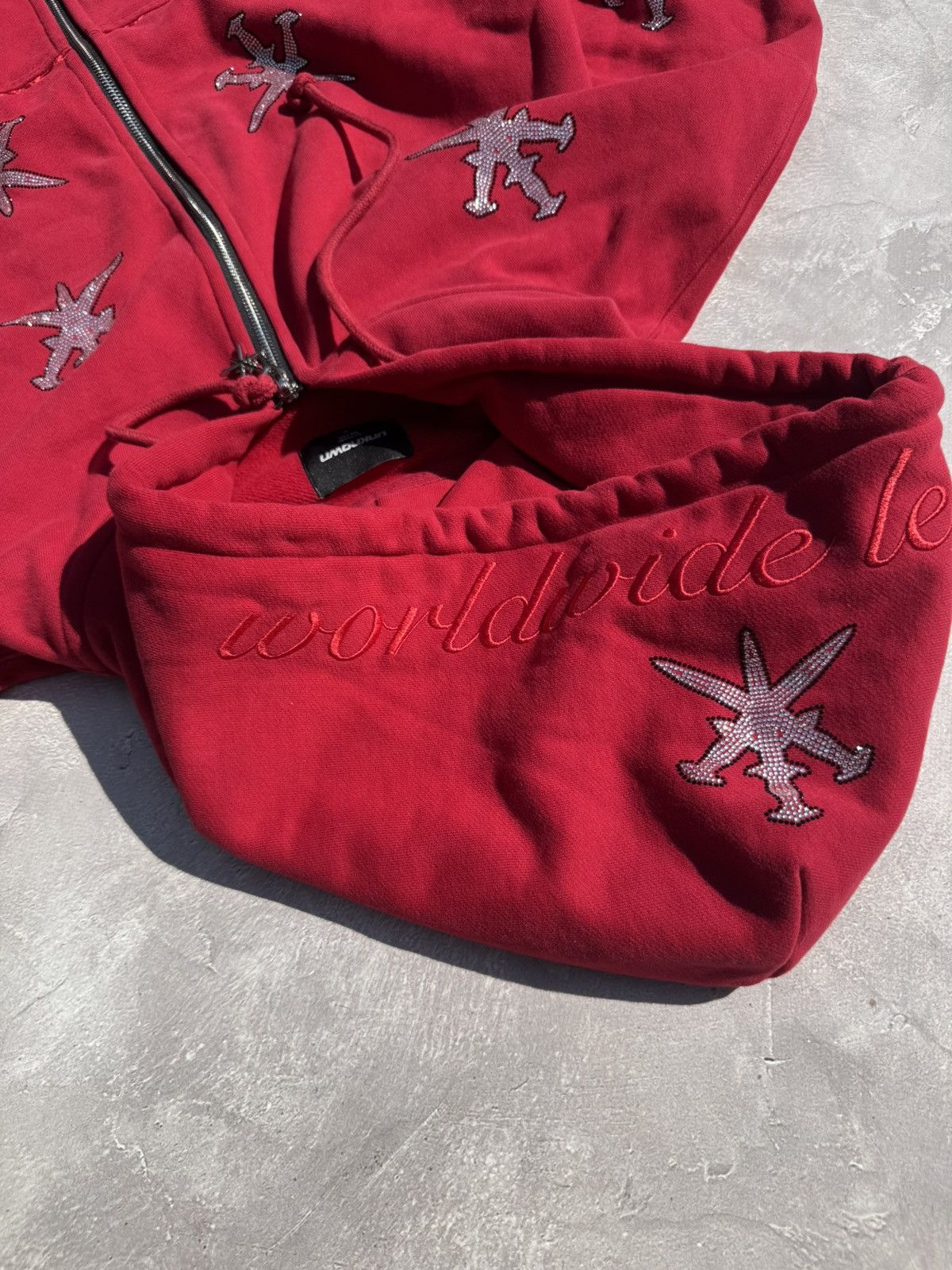 Unknown London Unknown London Rheistone Dagger Baggy Zip Hoodie Size US M / EU 48-50 / 2 - 10 Thumbnail