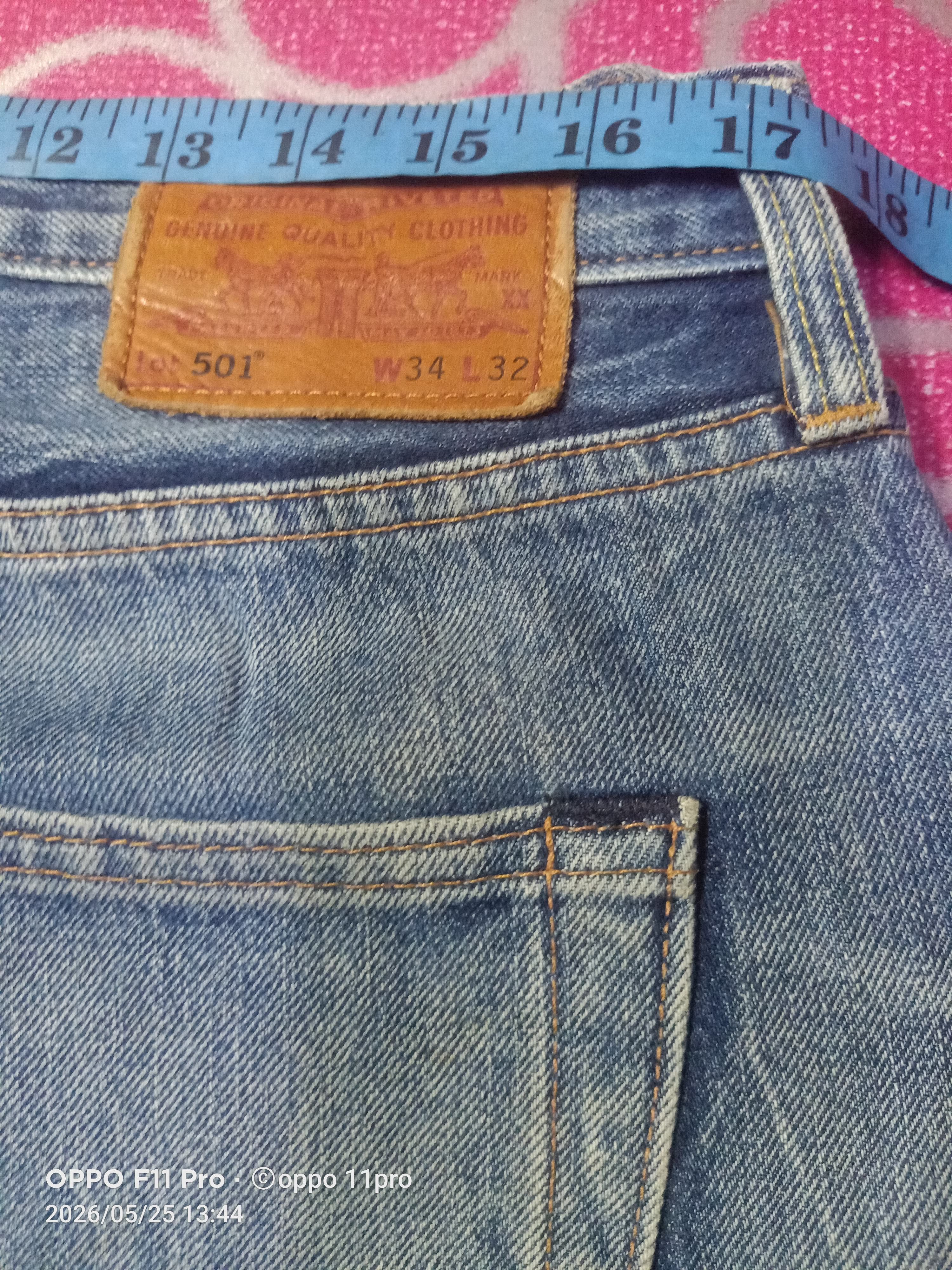 Levi's Vintage Clothing 💥 Vintage Levi's 501 (LVC) Distressdenim Men Redselved 💥 Size US 34 / EU 50 - 8 Thumbnail