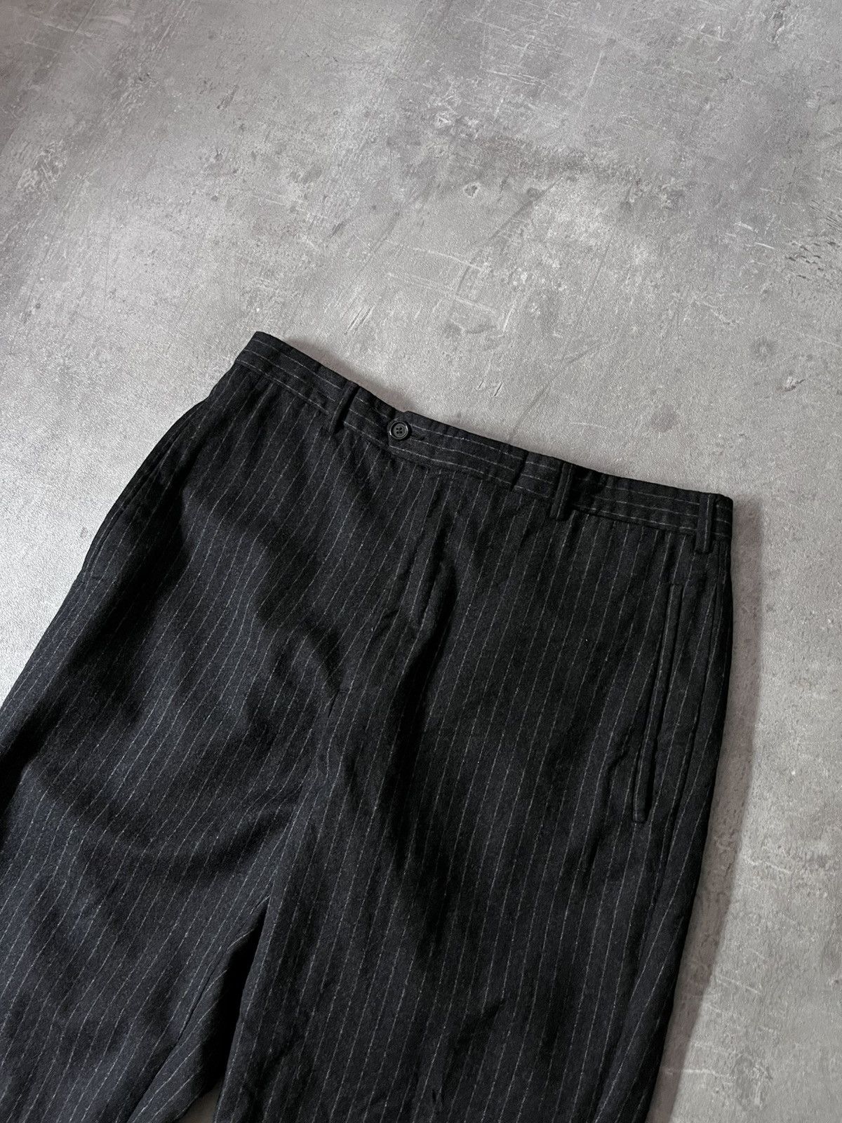 Prada Prada Vintage wool black striped pants Size US 32 / EU 48 - 2 Thumbnail