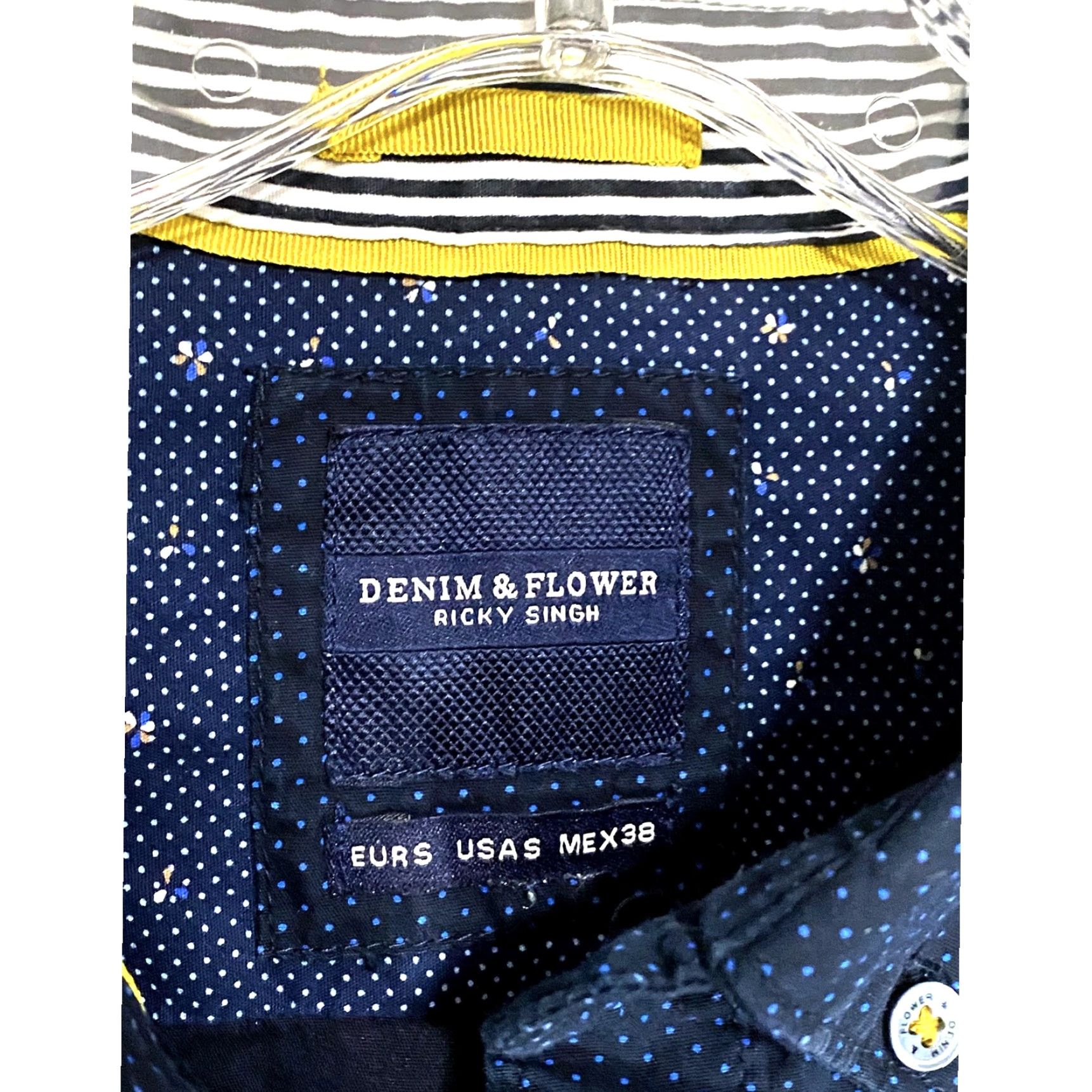 Vintage Denim & Flower Ricky Singh Polka Dots Blue Button Shirt Mens S Classic Preppy Size US S / EU 44-46 / 1 - 4 Thumbnail